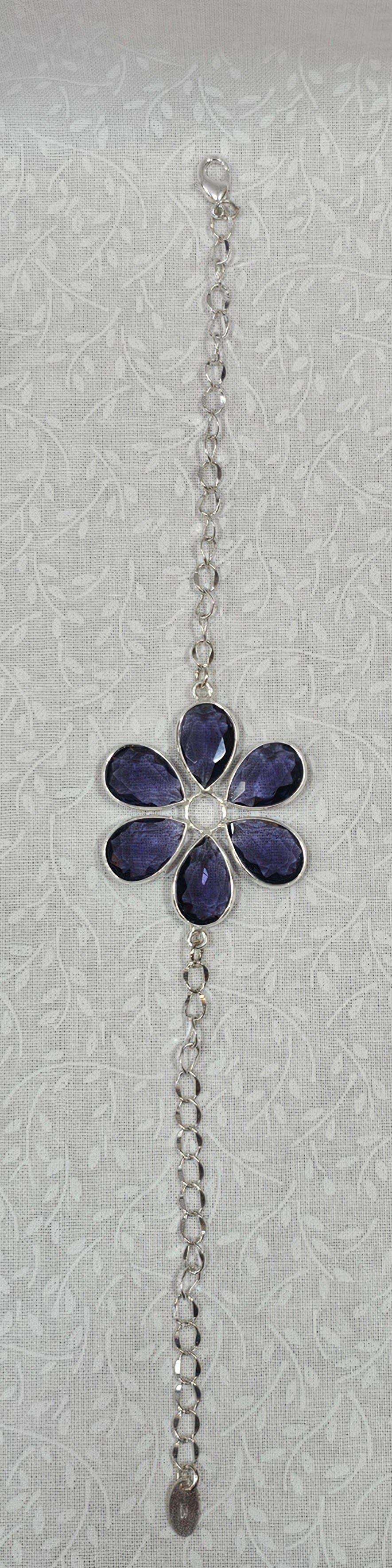Sterling Silver Amethyst Gemstone Bracelet