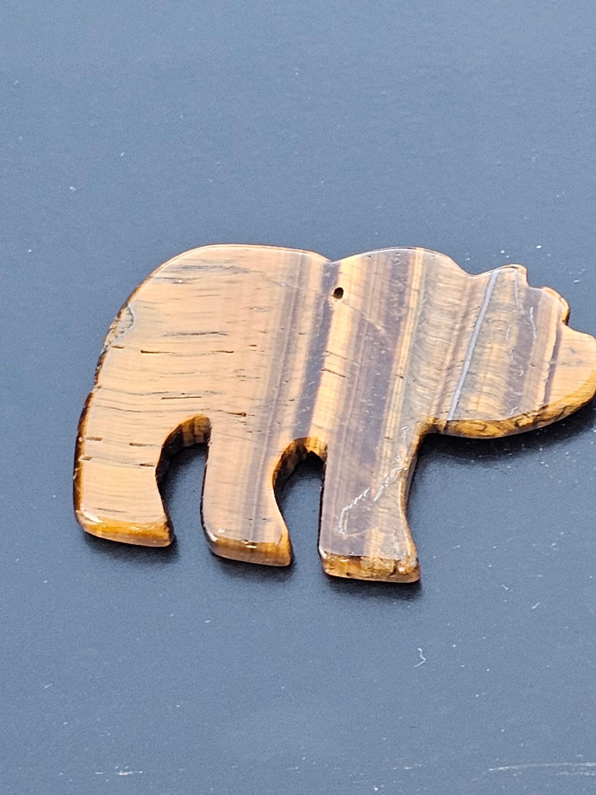 Tiger's Eye Crystal Bear