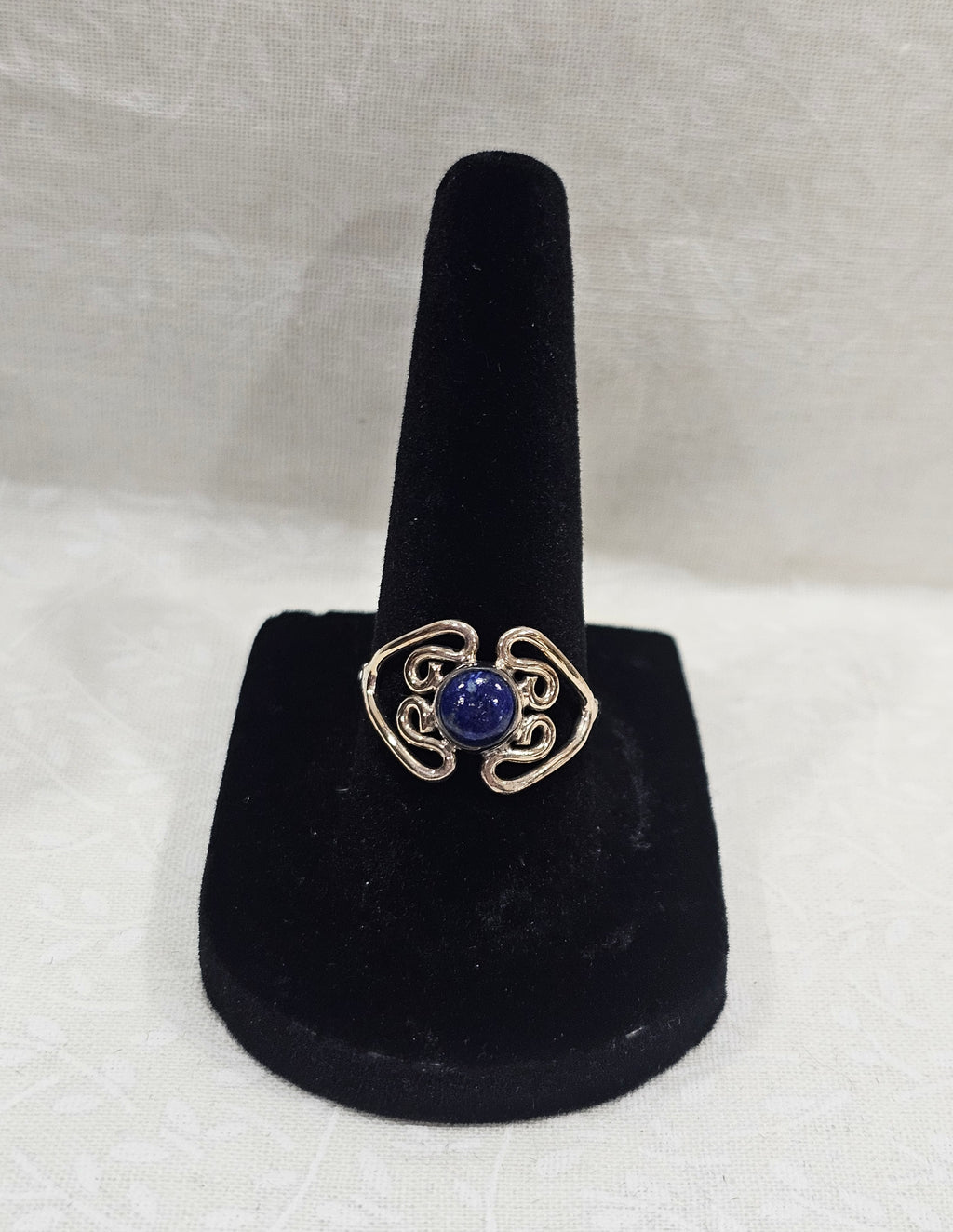 Sterling Silver Lapis Lazuli Gemstone Ring - Size 8