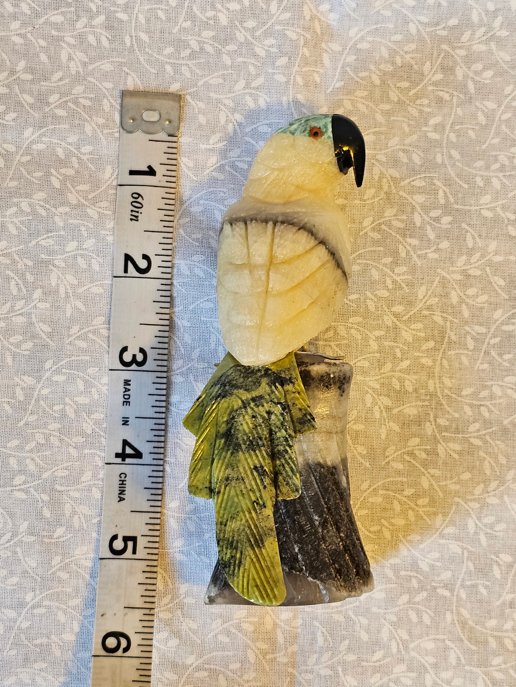 Serpentine Parrot Crystal - Natural Stone Figurine