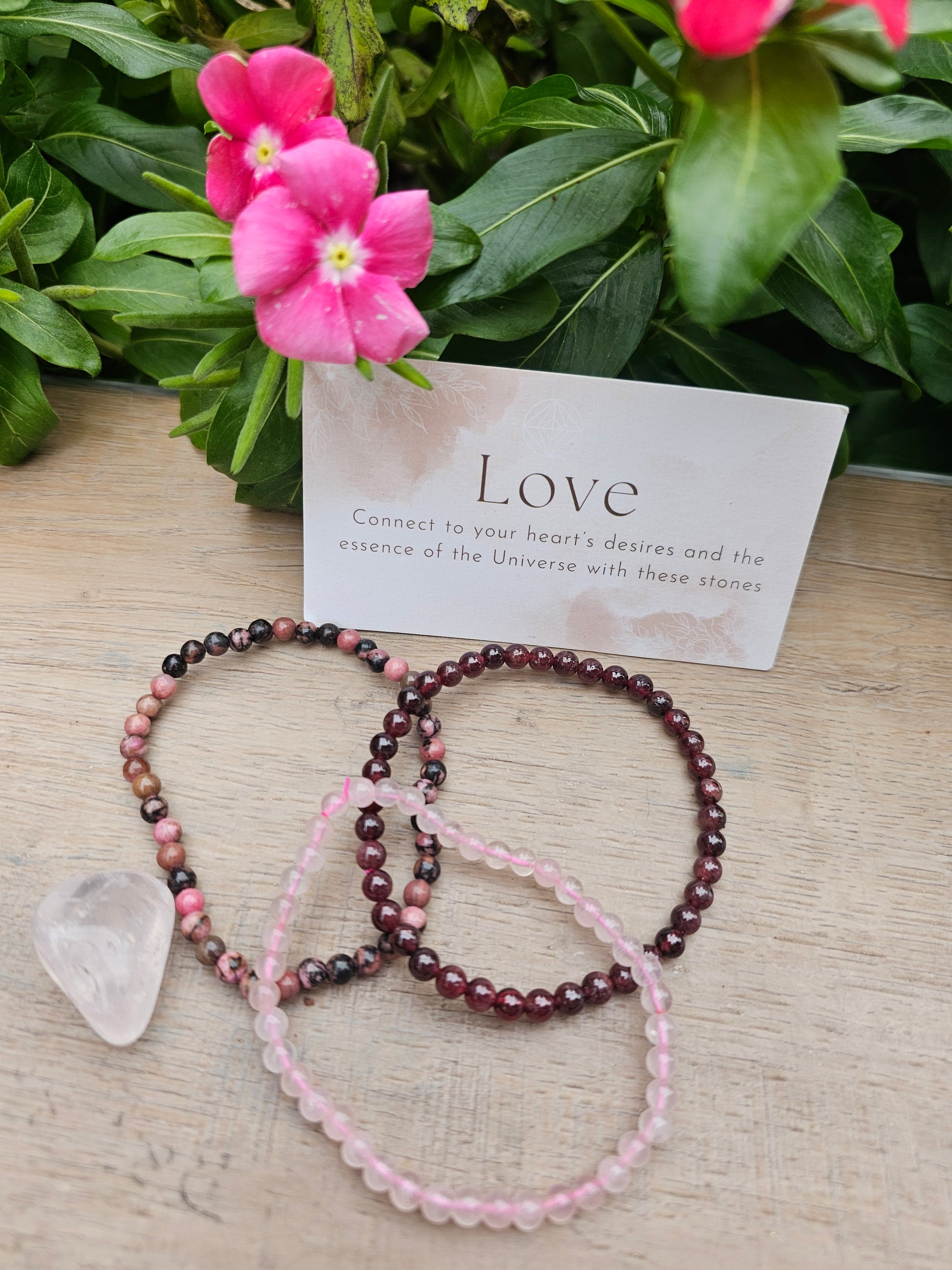Crystal Healing Bracelets Set with Tumbler