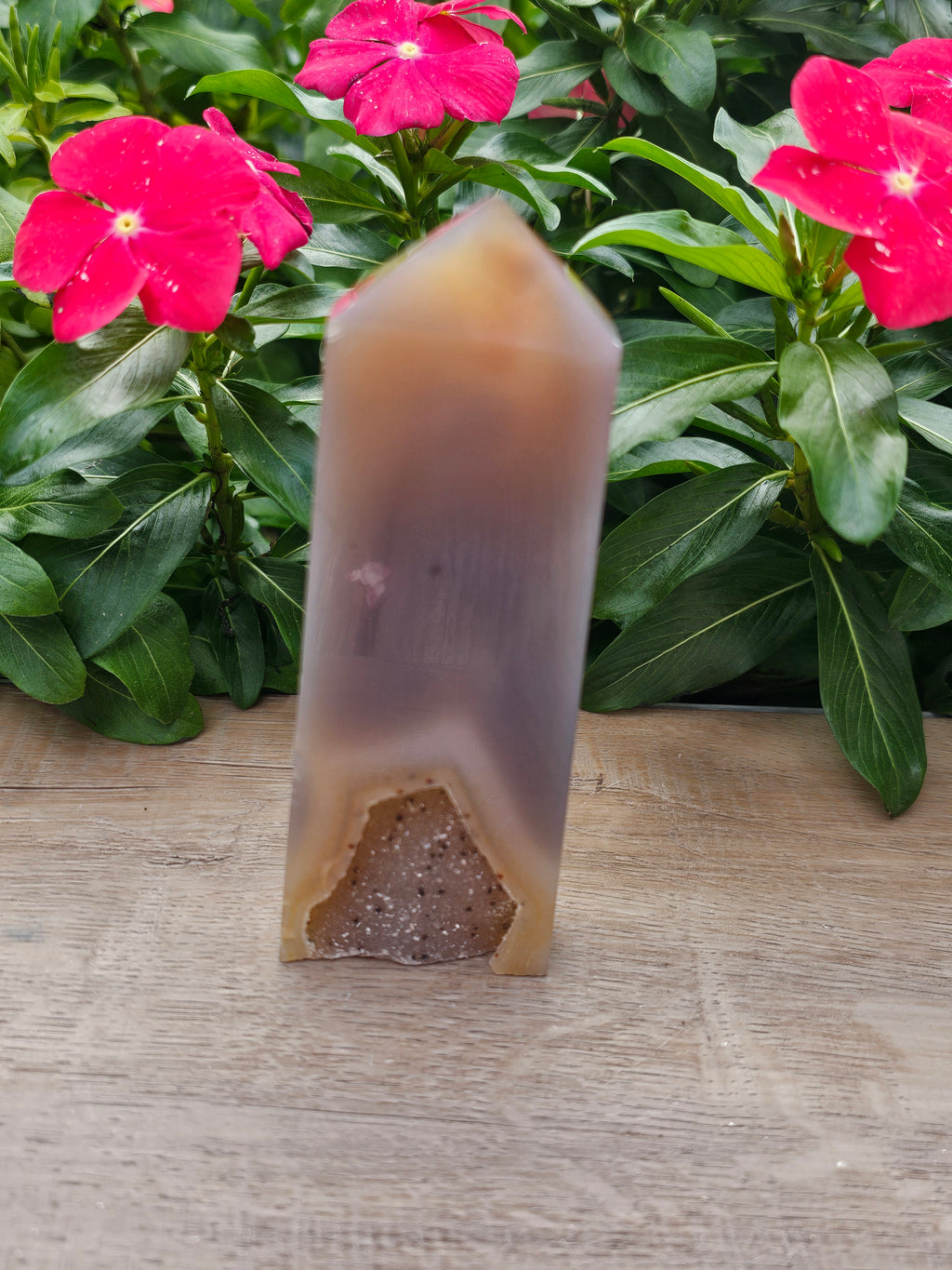Agate Druzy Crystal Tower - Natural Healing Stone