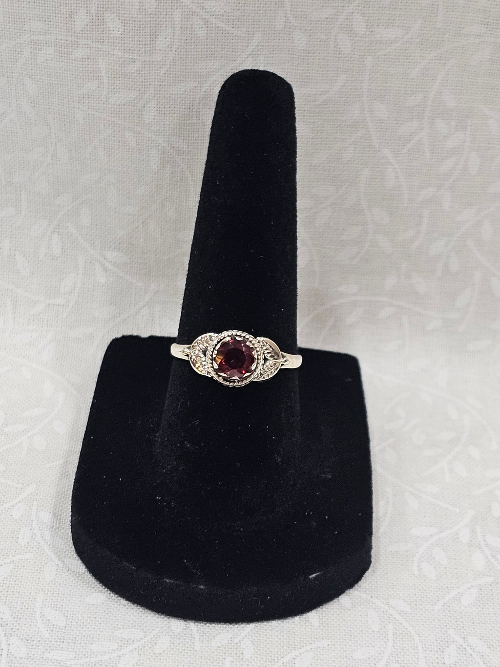 Sterling Silver Garnet Gemstone Ring 6