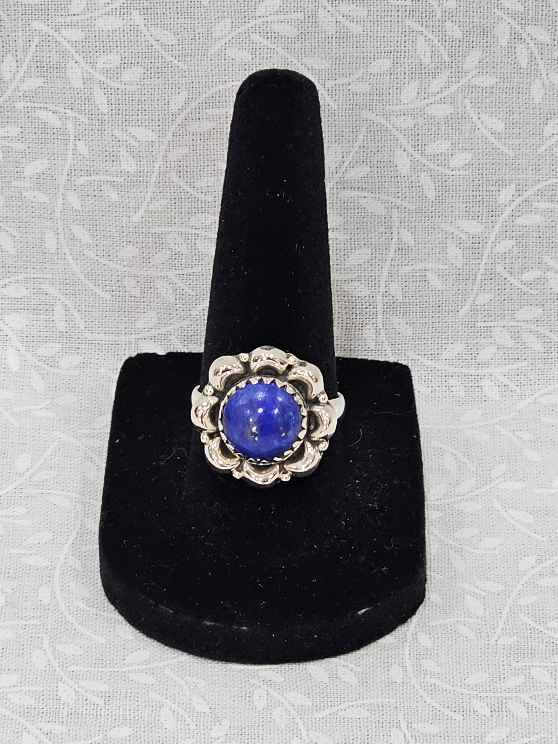 Sterling Silver Lapis Lazuli Gemstone Ring 7