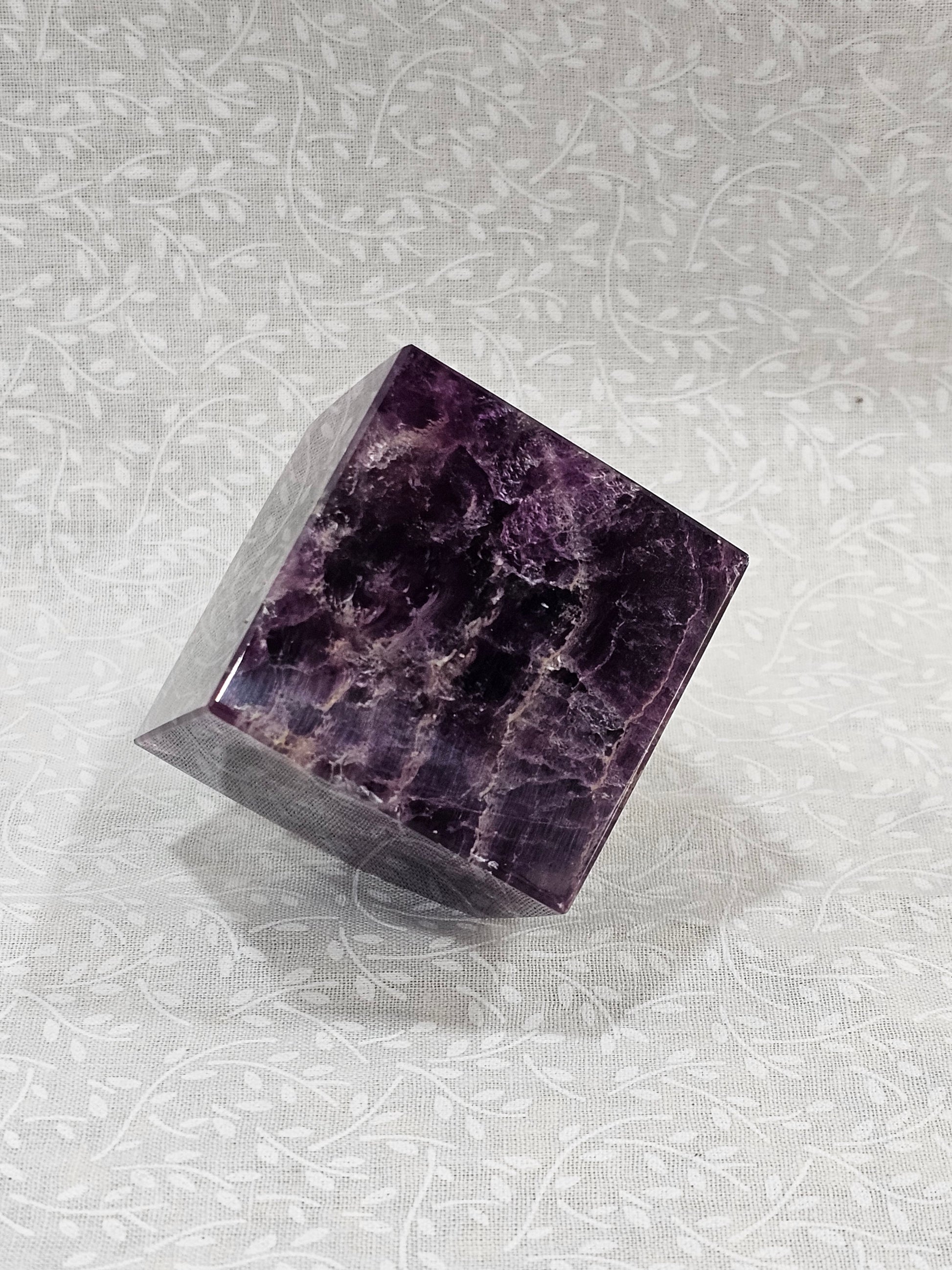 Purple Fluorite Crystal Cube