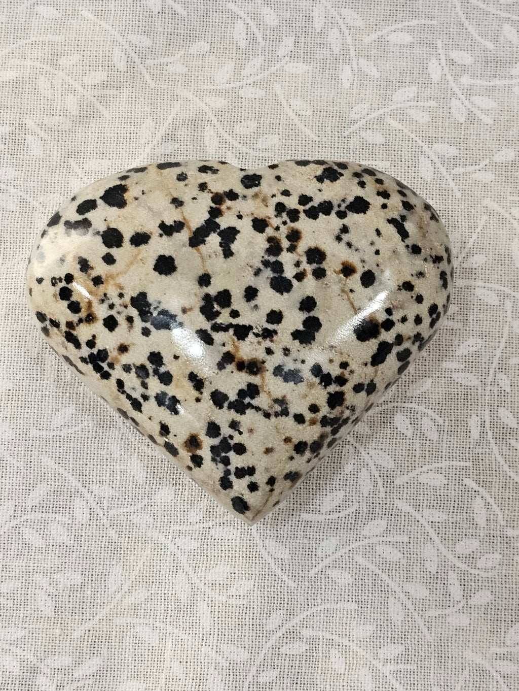 Dalmatian Jasper Crystal Heart