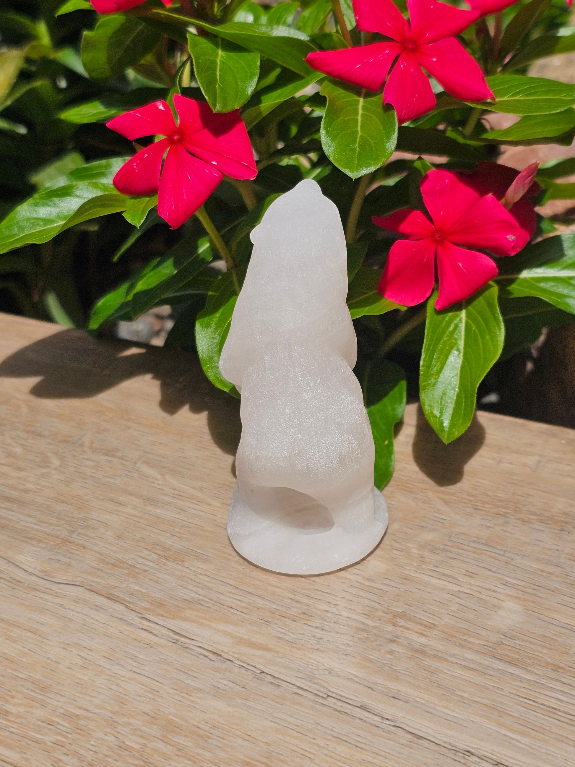 White Quartz Crystal Bear  Figurine