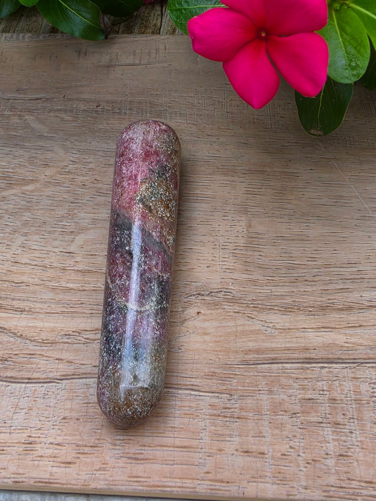 Rhodonite Crystal Massage Wand