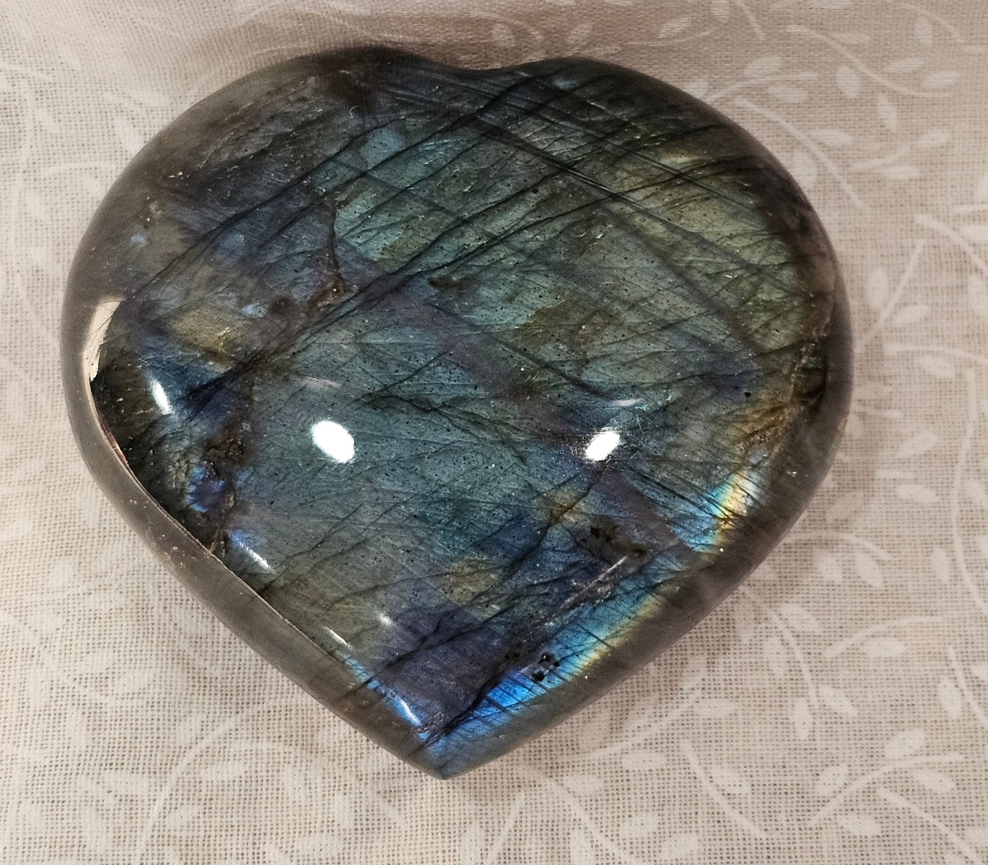 Labradorite Crystal Heart