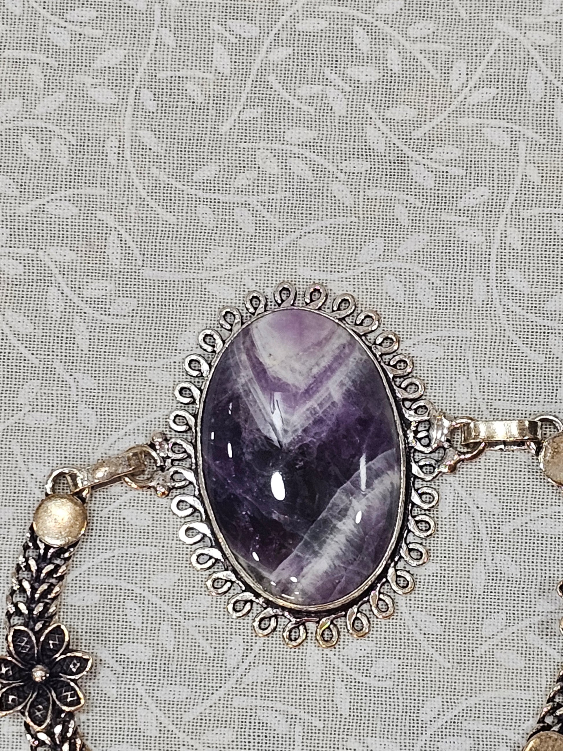Sterling Silver Amethyst Gemstone Bracelet