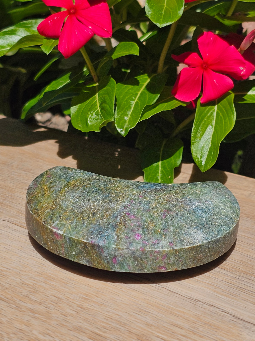 Ruby Zoisite Crystal Crescent Moon