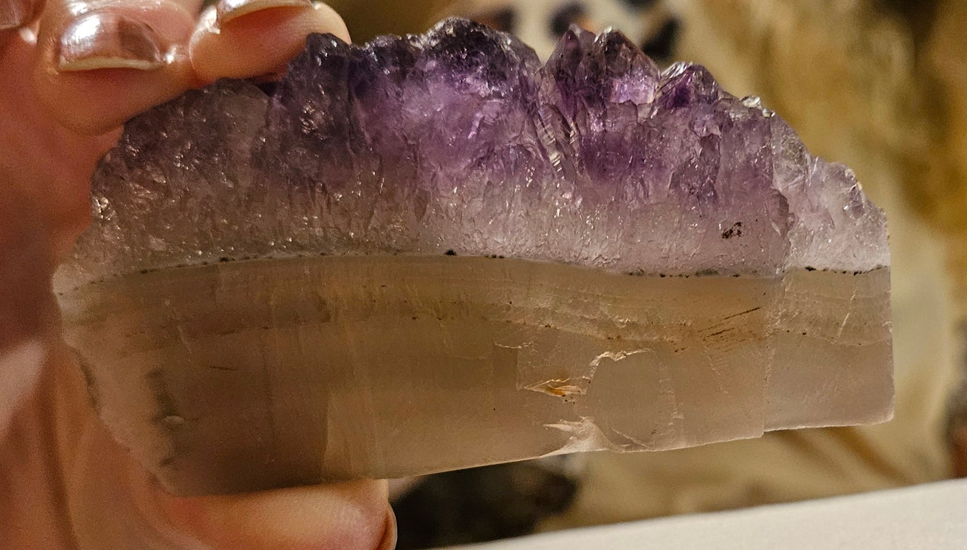 Amethyst Crystal Slab Slice