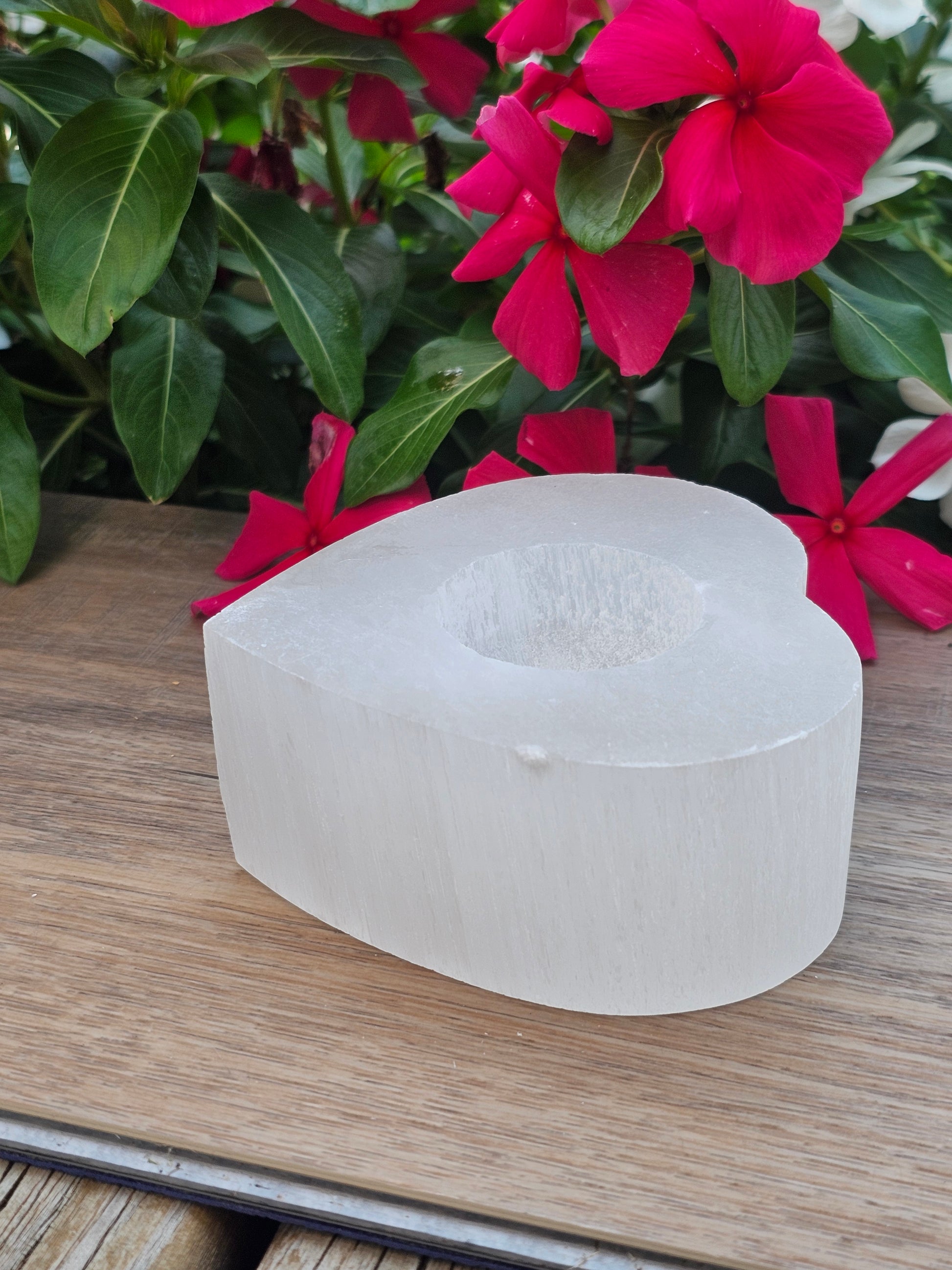Selenite Crystal Candle Holder