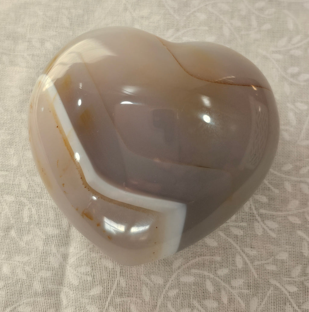 Agate Crystal Heart