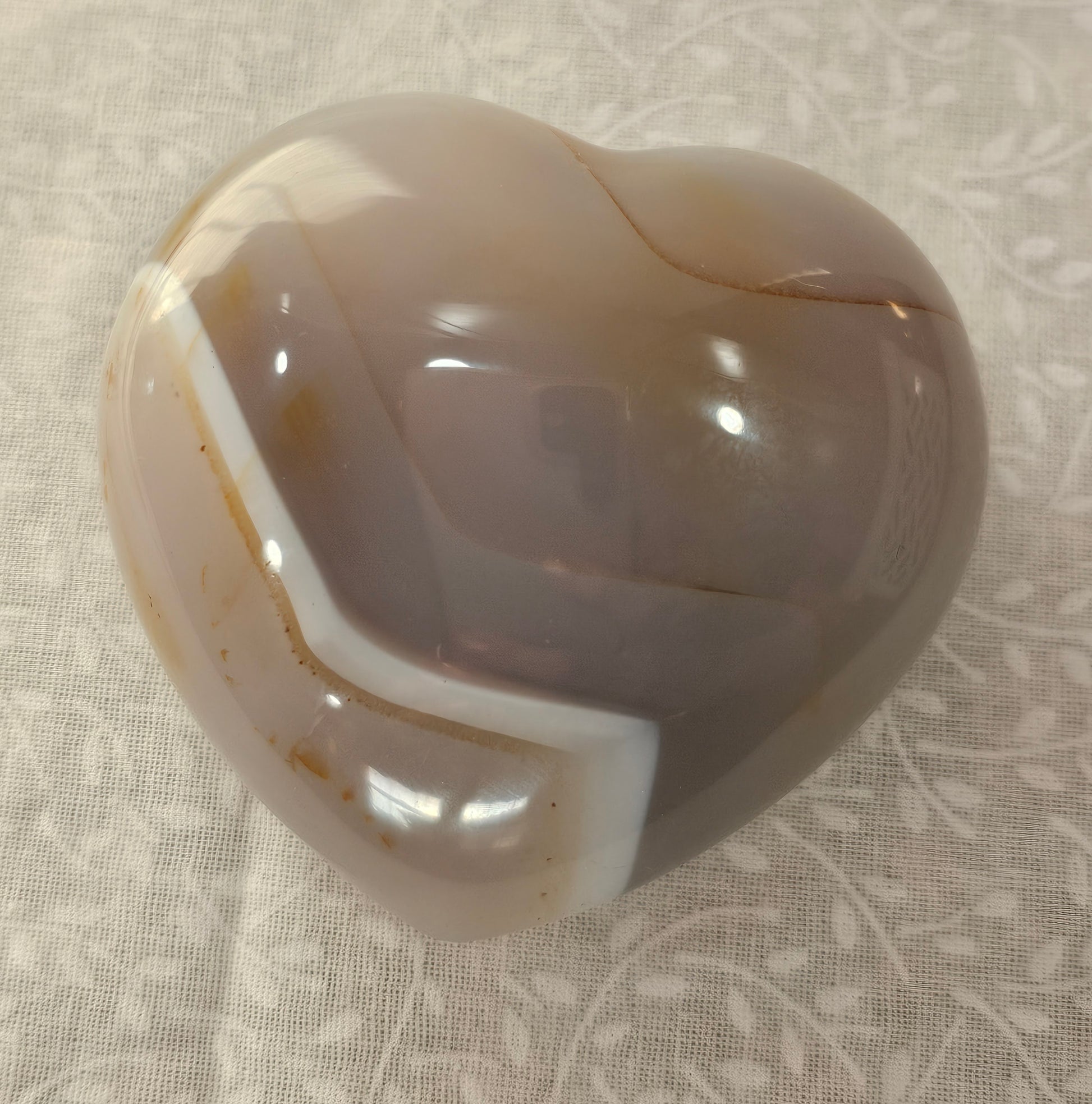 Agate Crystal Heart