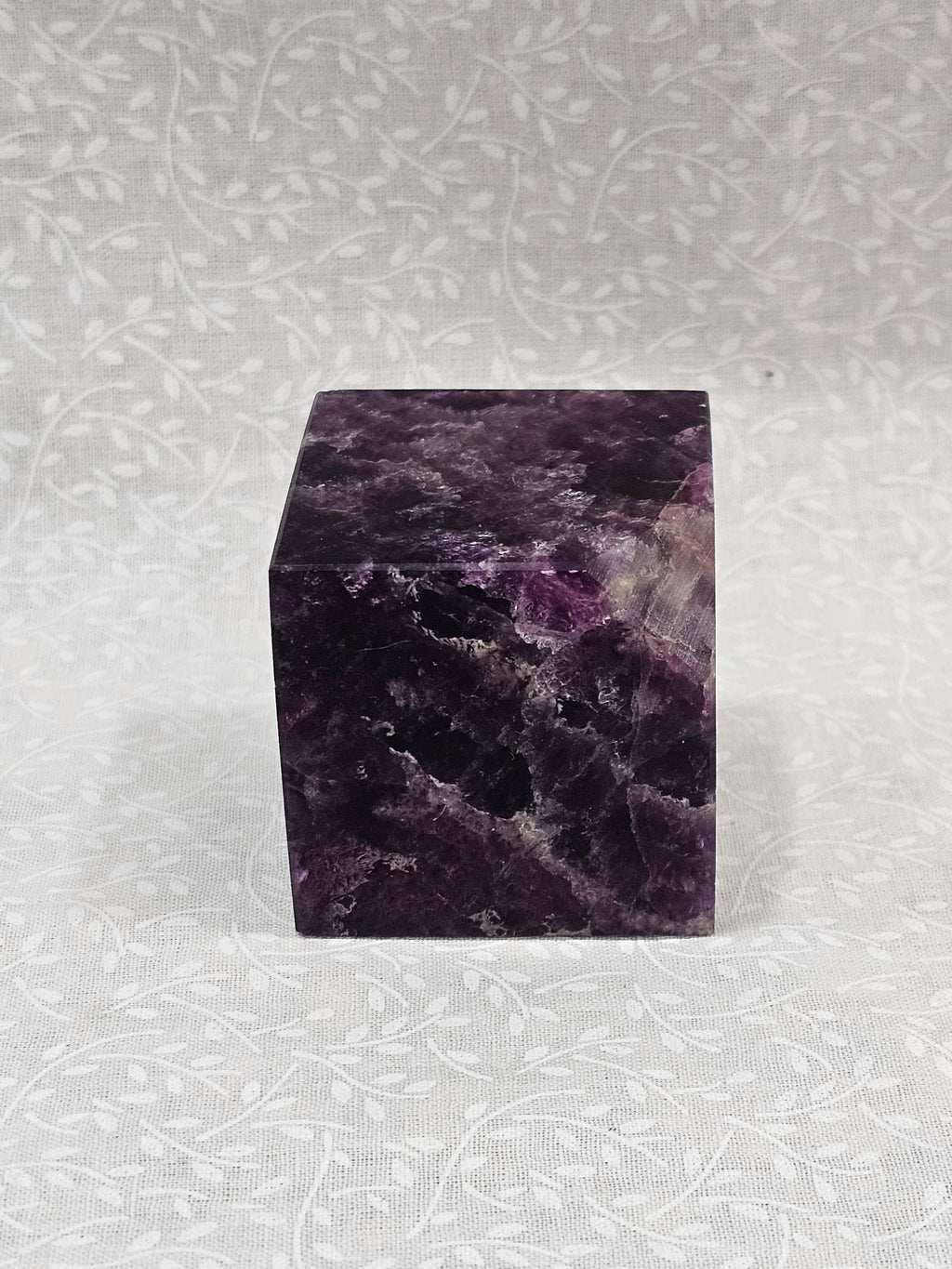 Purple Fluorite Crystal Cube
