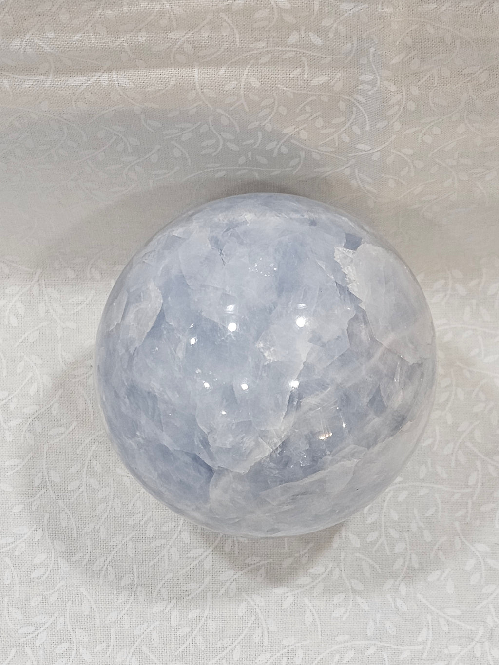 Blue Calcite Crystal Sphere 75mm