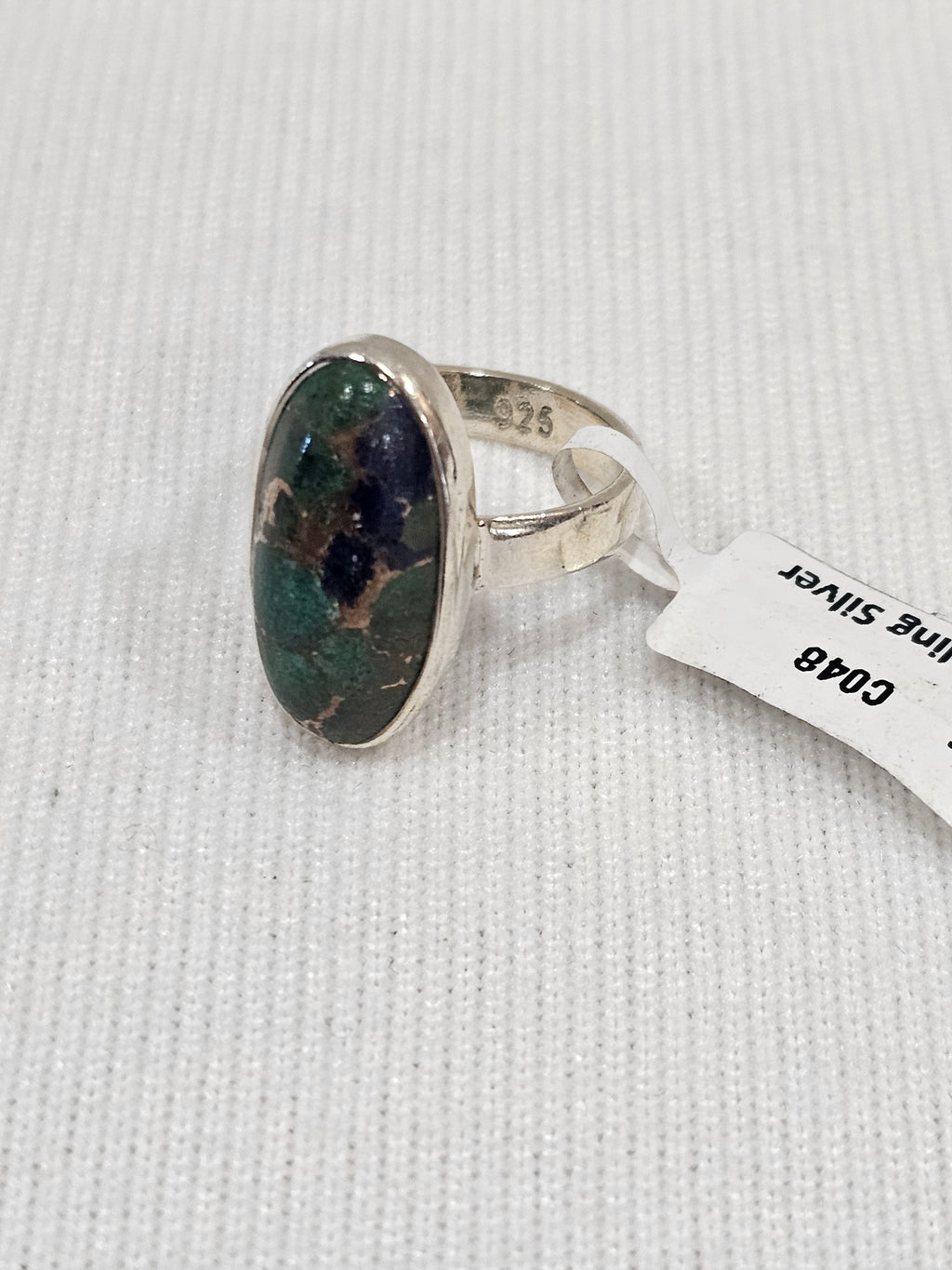 Azurite Gemstone Sterling Silver Ring 7