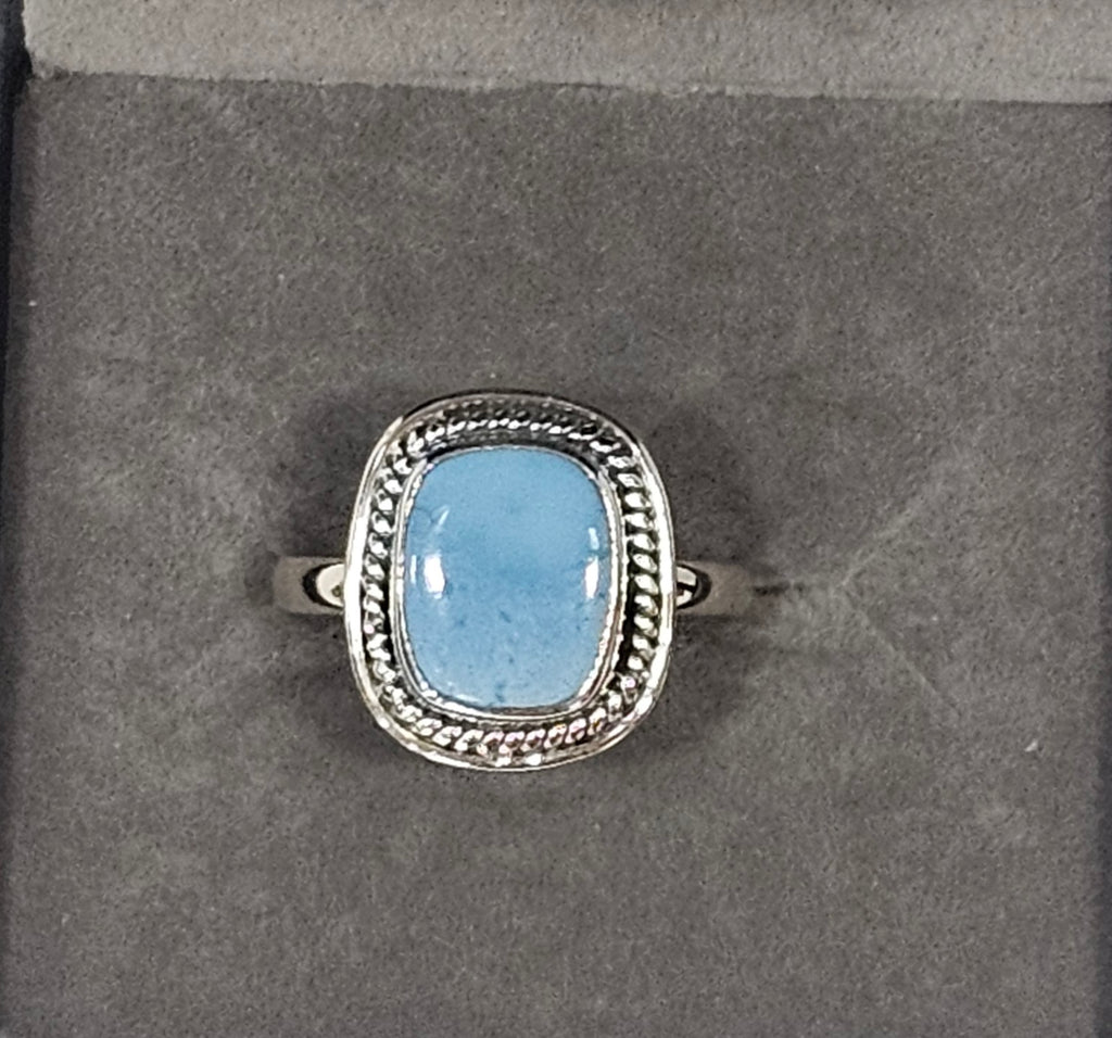 Sterling Silver Larimer Gemstone Ring - Size 7.5