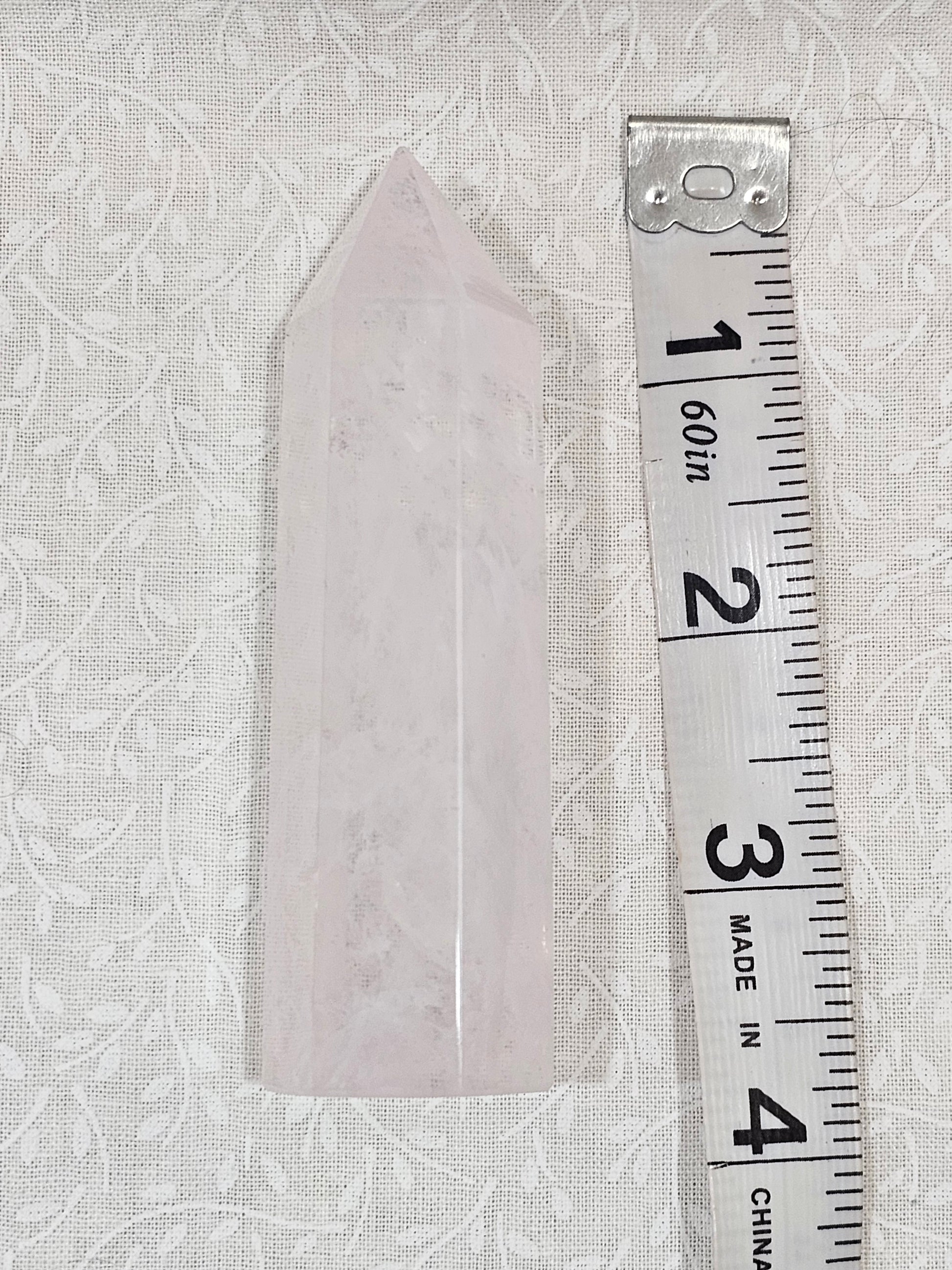 Rose Quartz Crystal Tower