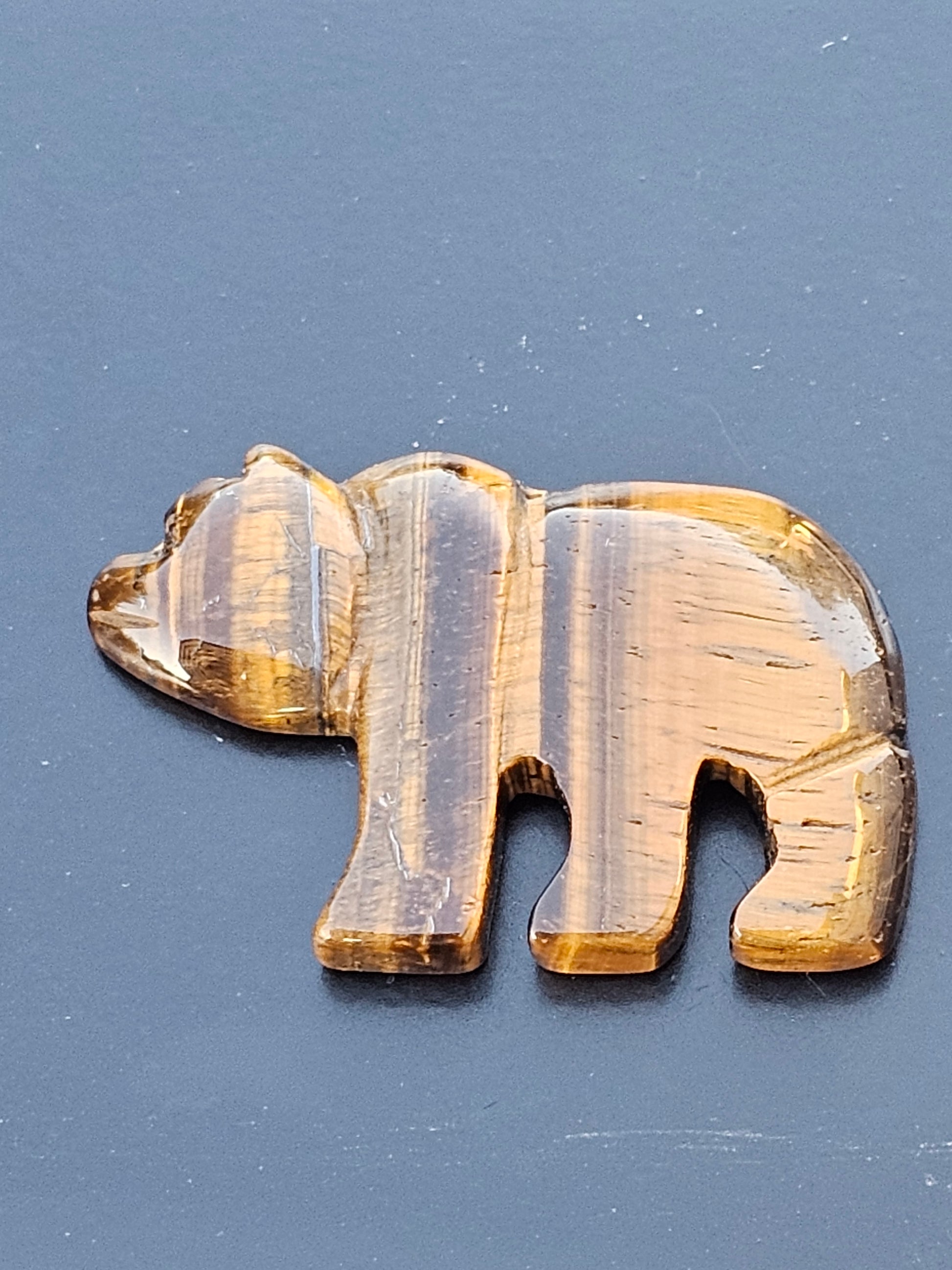 Tiger's Eye Crystal Bear