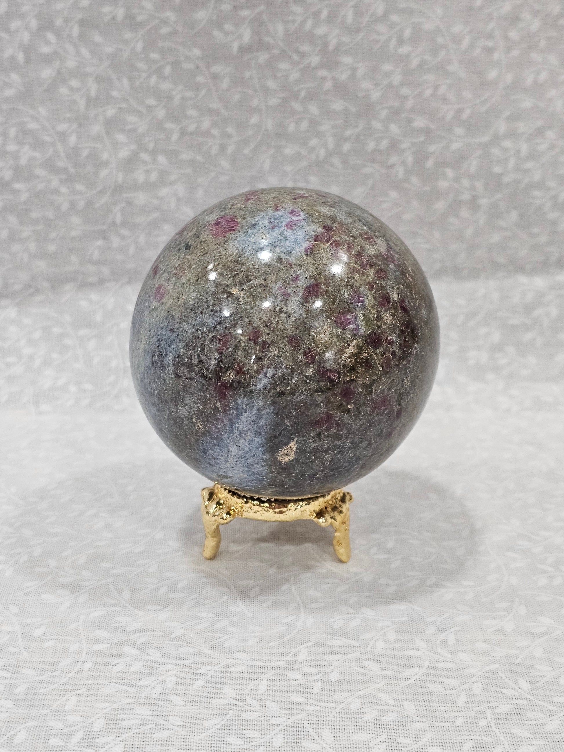 Ruby Zoisite Crystal Sphere
