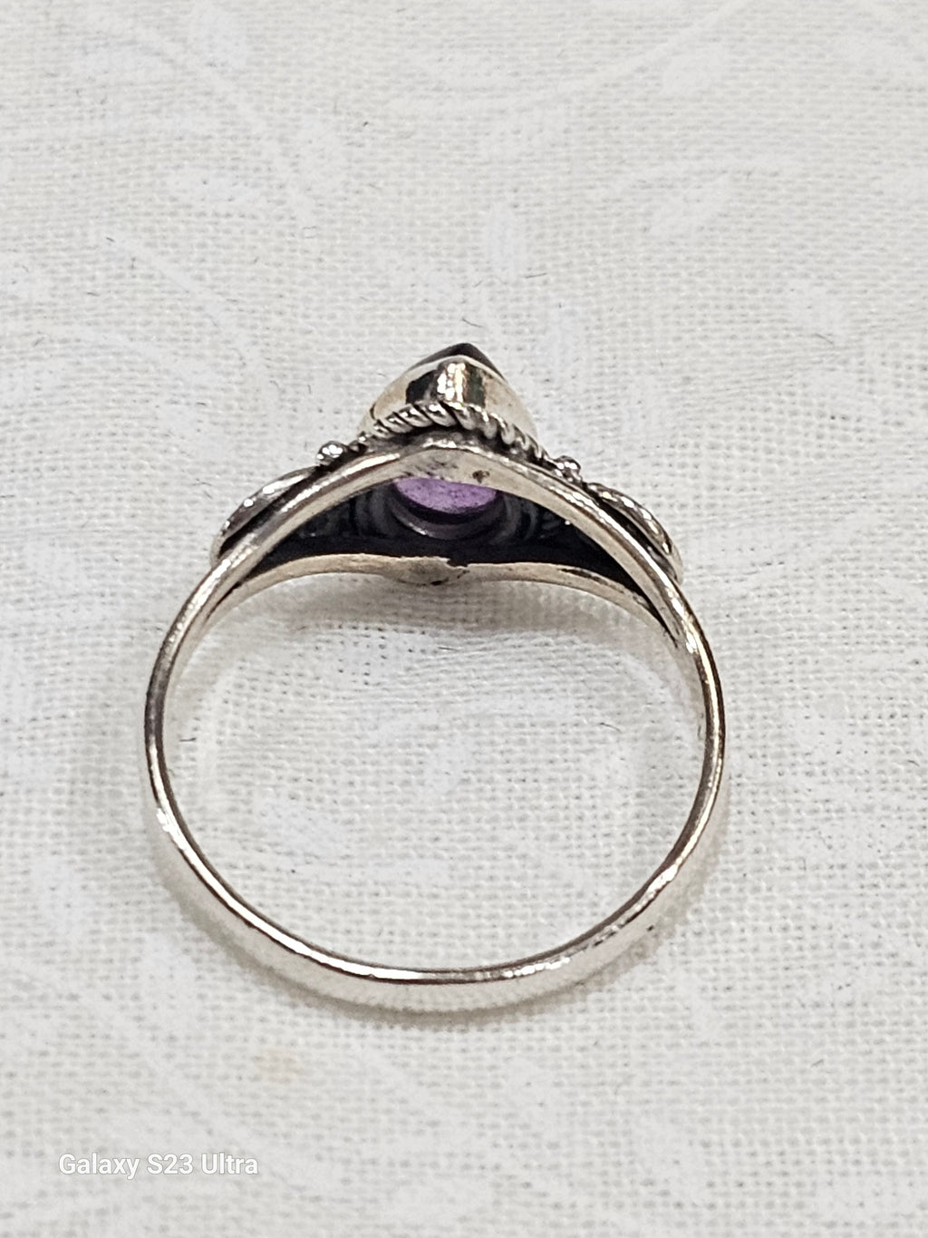 Emerald Sterling Silver Ring Size 7 - Heart Chakra Healing Stone