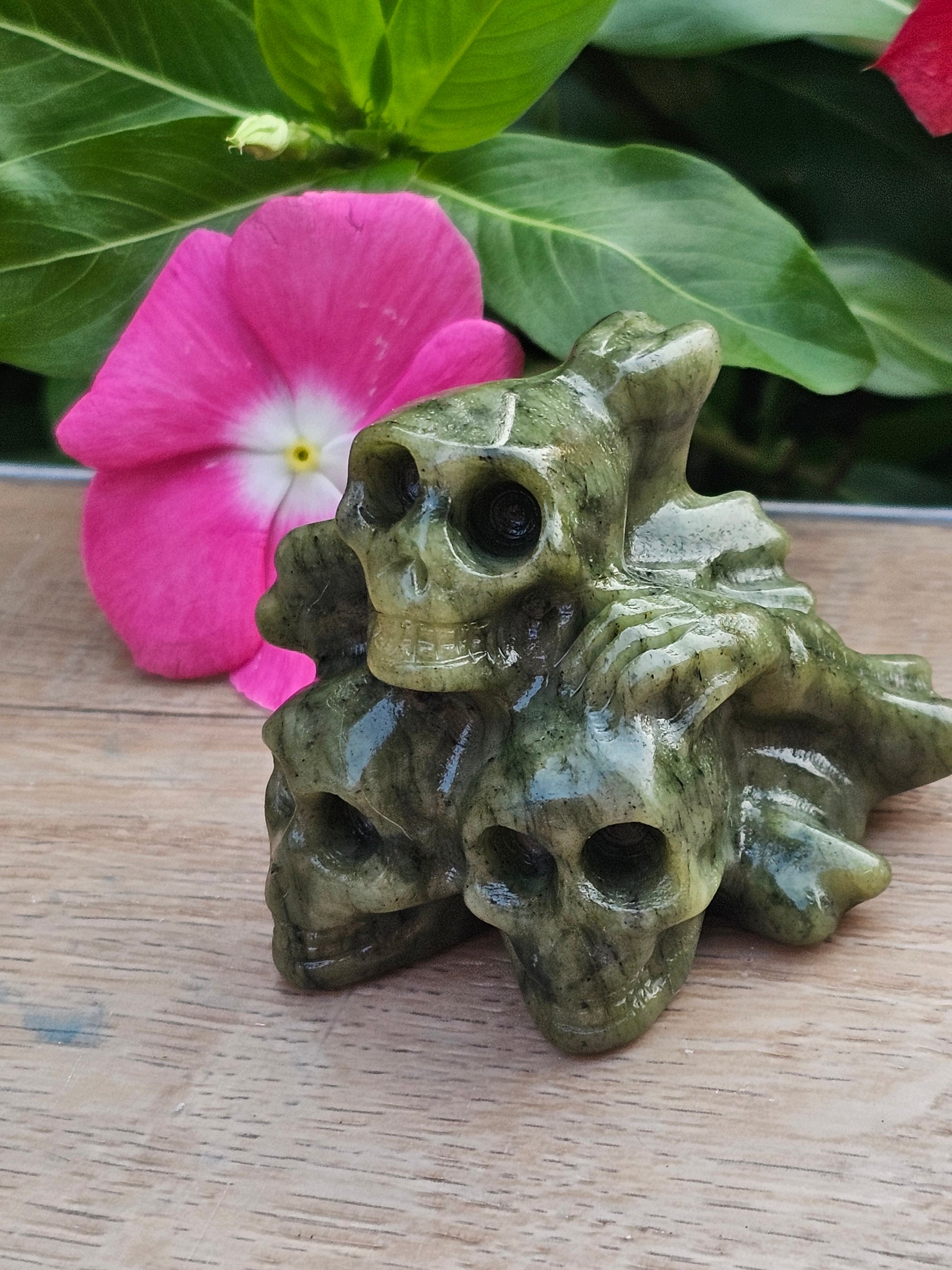Serpentine Crystal Skulls