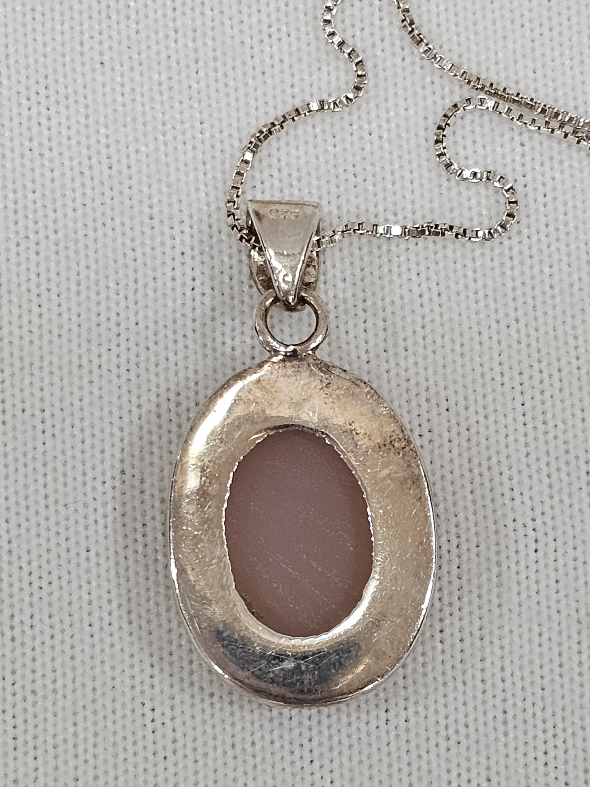 Rose Quartz Necklace - Sterling Silver with Adjustable 18" to 20" Chain