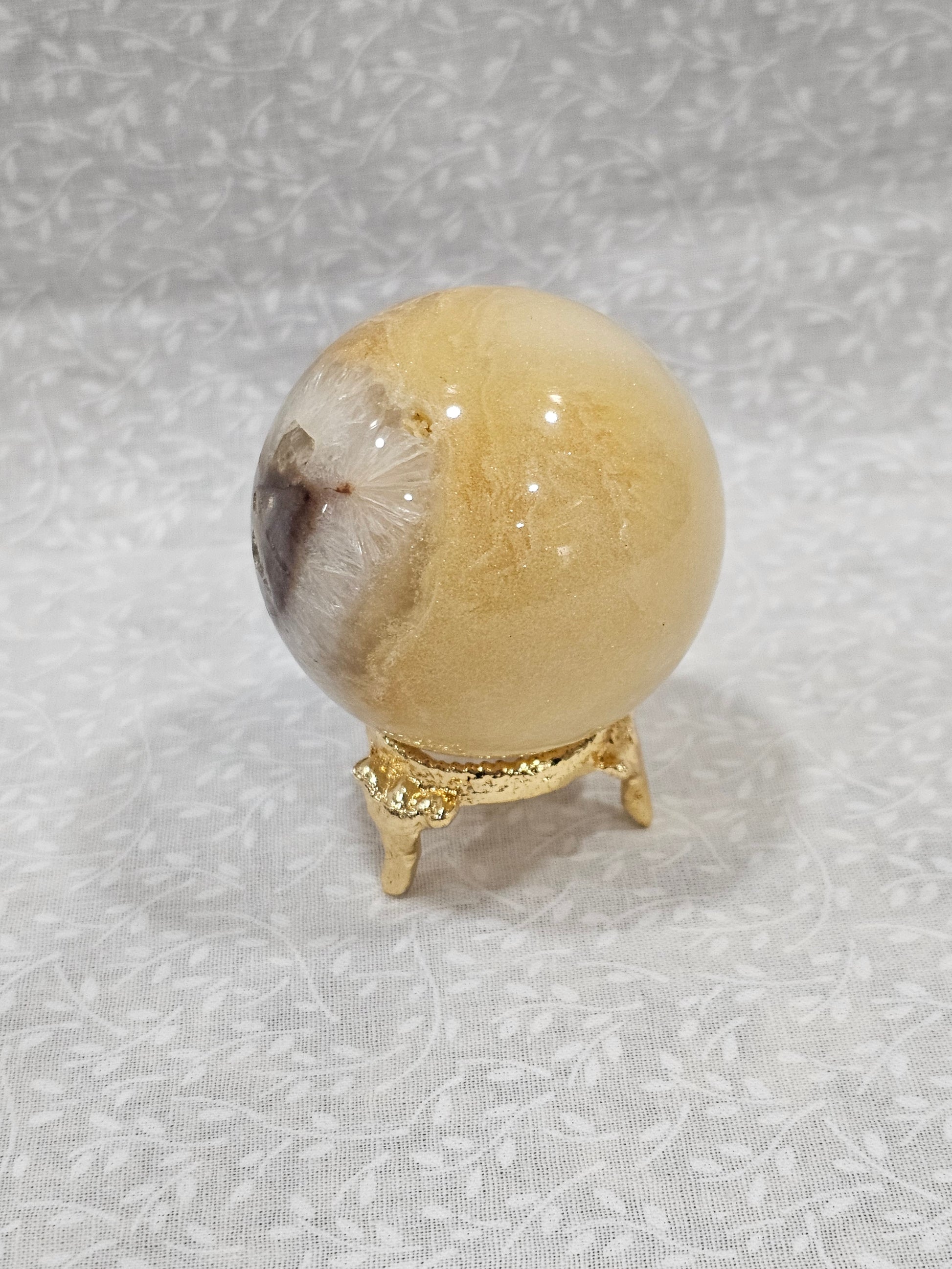 Gobi Agate Eye Crystal Sphere Rare Find