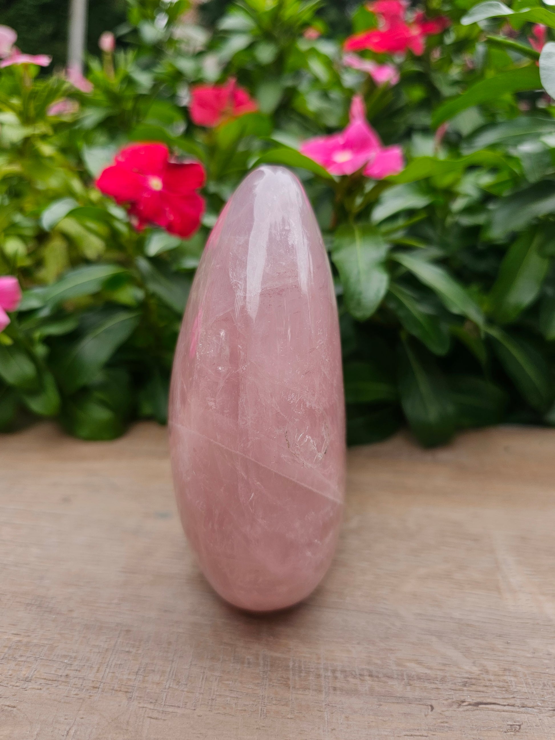 Pink Quartz Crystal Freeform - 5" Tall Natural Stone Sculpture