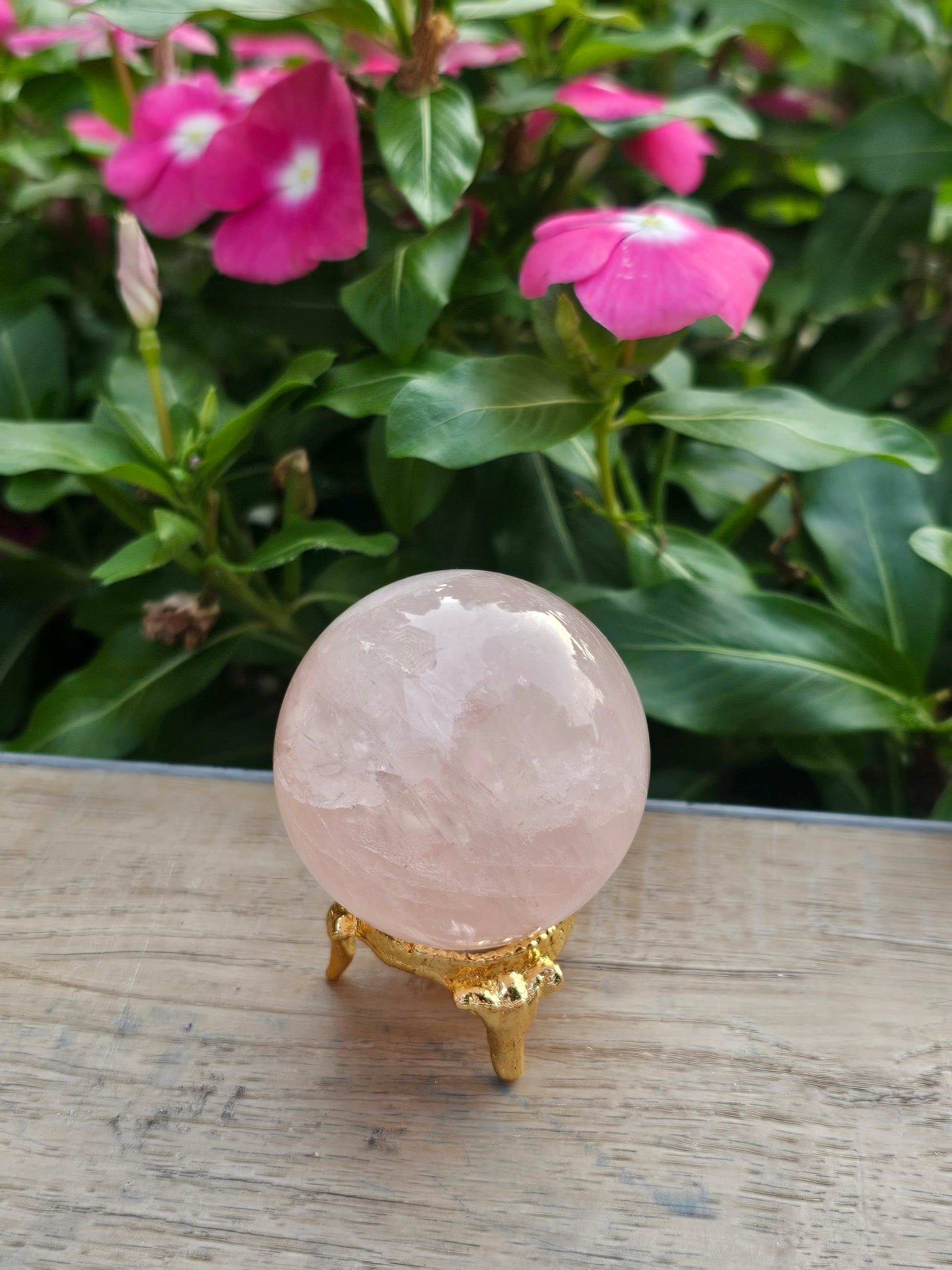 Pink Quartz Crystal Sphere