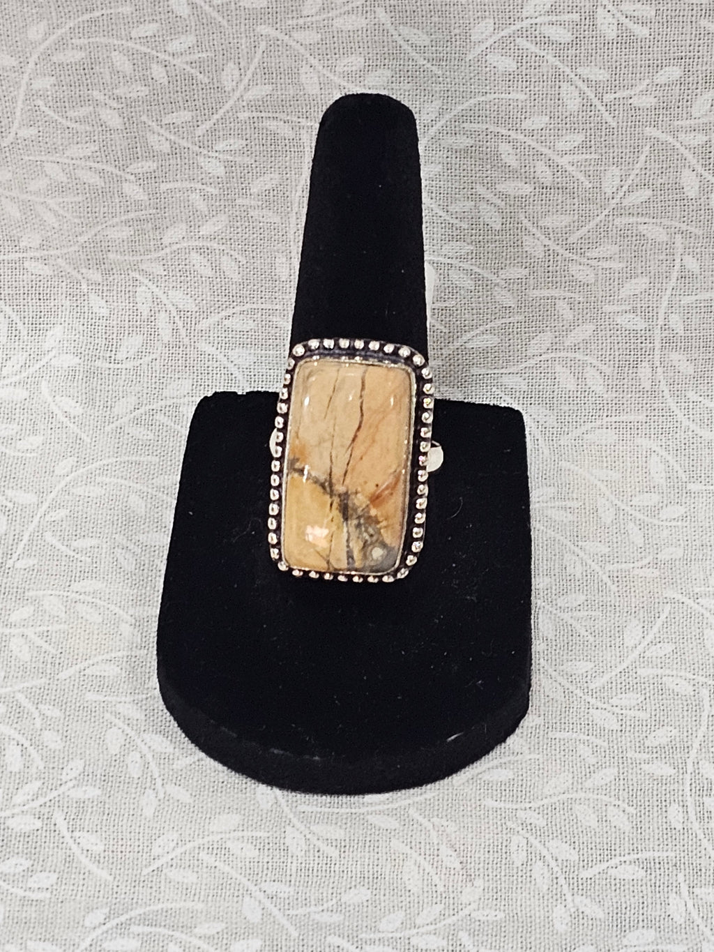 Sterling Silver Jasper Gemstone Ring 7