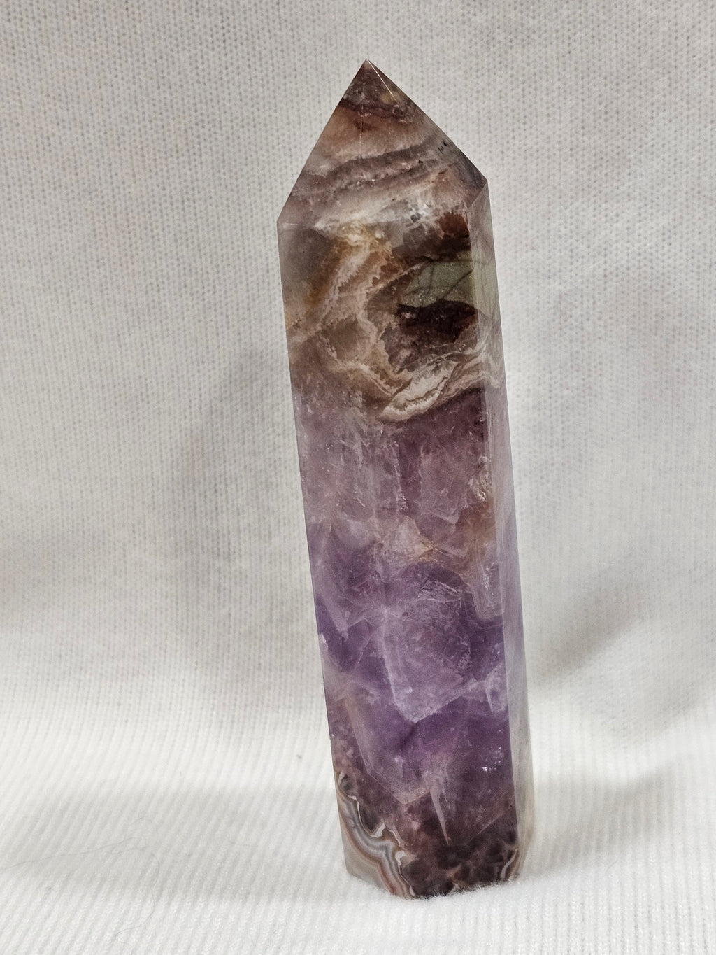 Amethyst & Crazy Lace Agate Crystal Tower