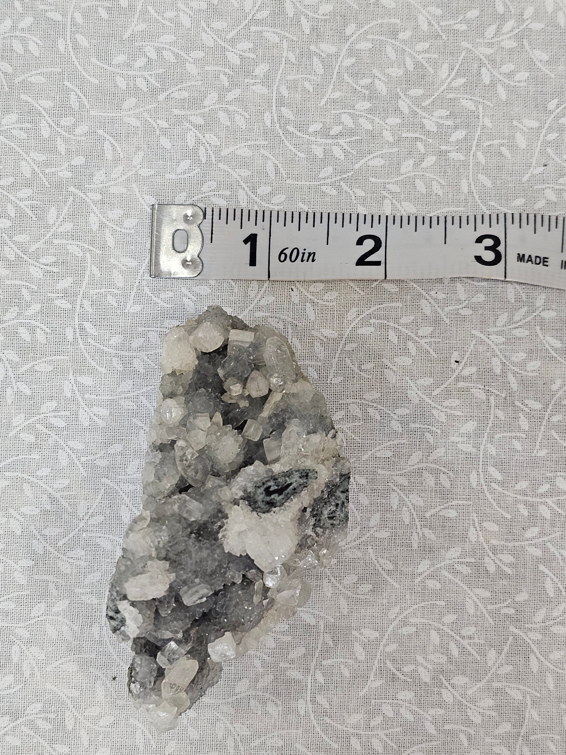 Apophyllite & Chalcedony Raw Crystal Cluster