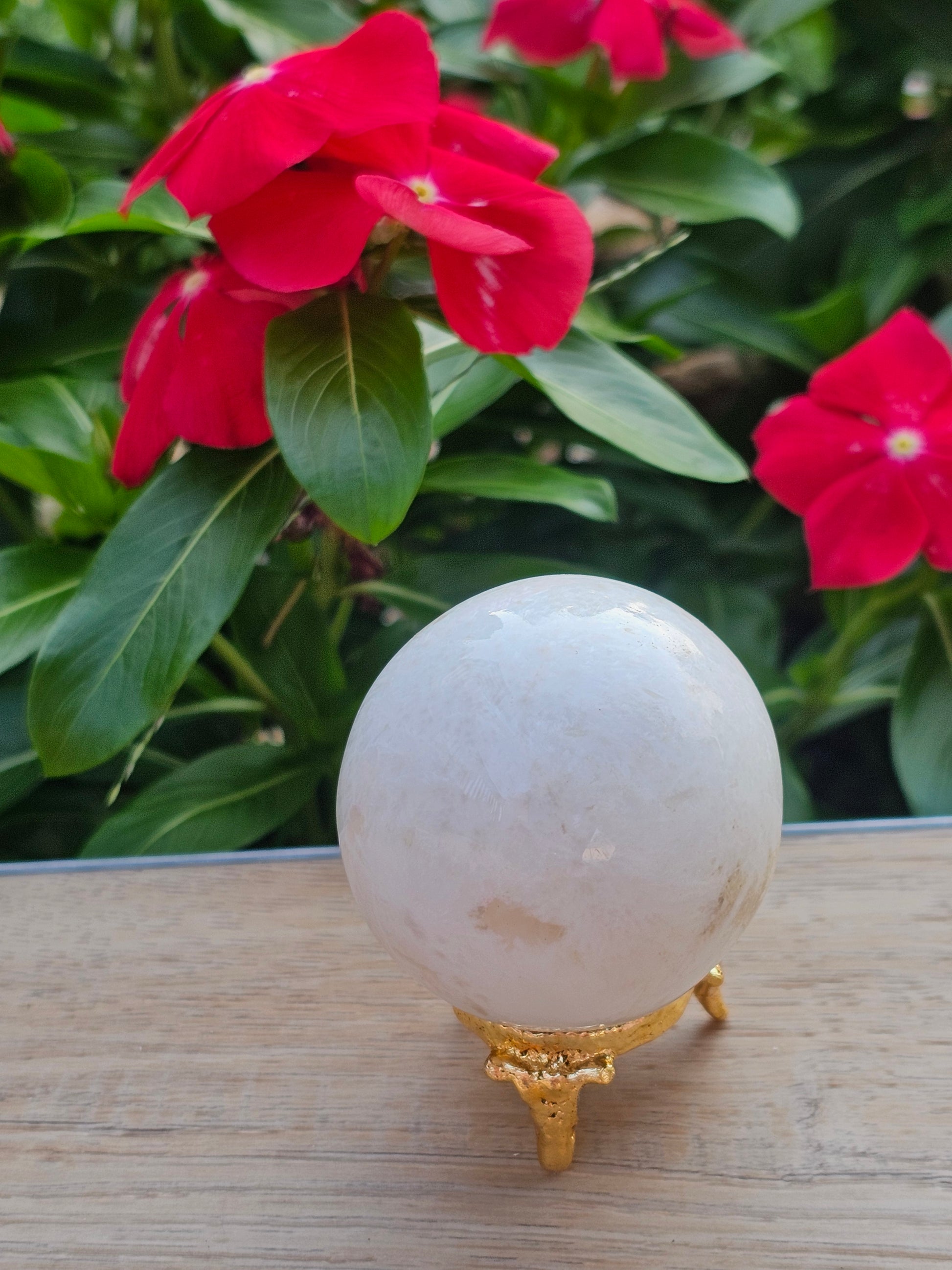 White Jade Crystal Sphere