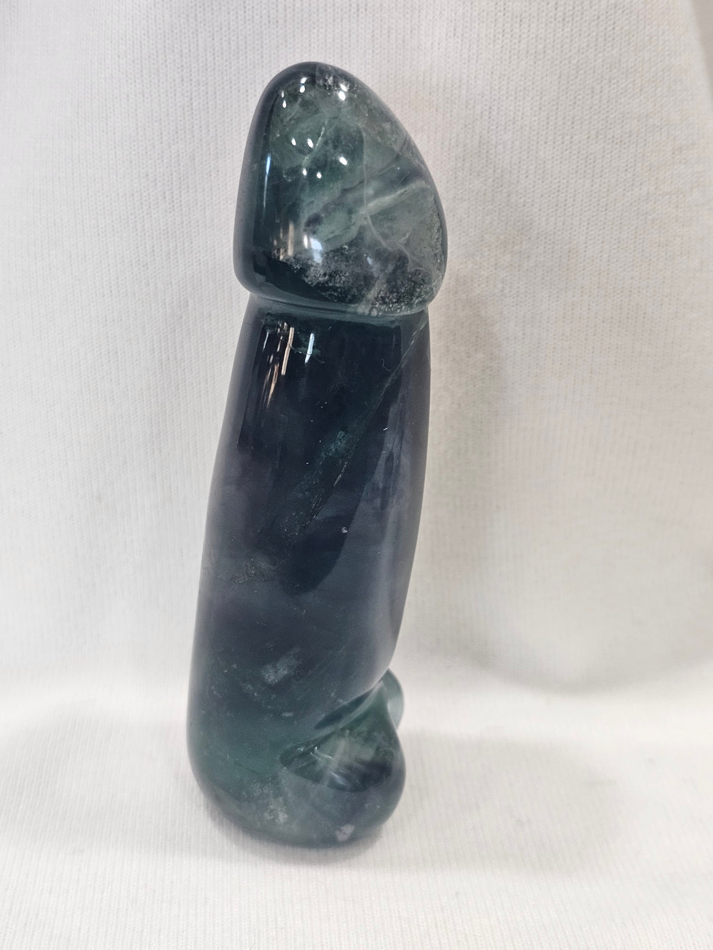 Rainbow Fluorite Crystal Peen Carving - 5 Inch Natural Stone