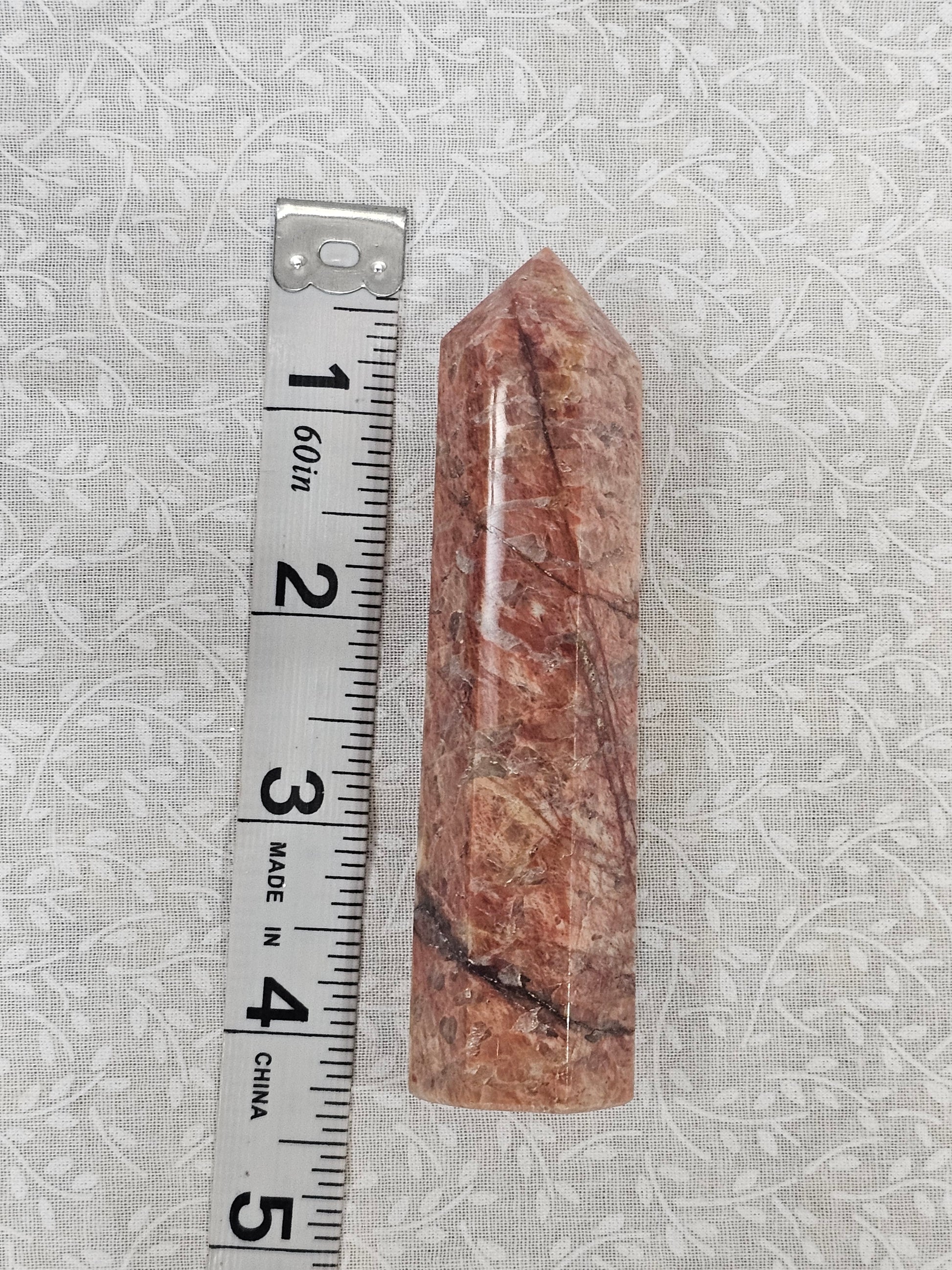 Red Granite Crystal Tower