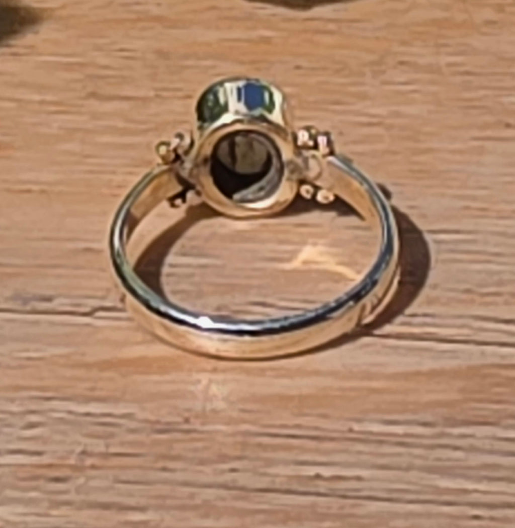 Moonstone Gemstone Sterling Silver Ring - Size 6