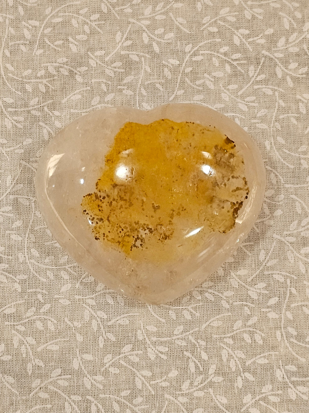 Golden Healer Crystal Heart