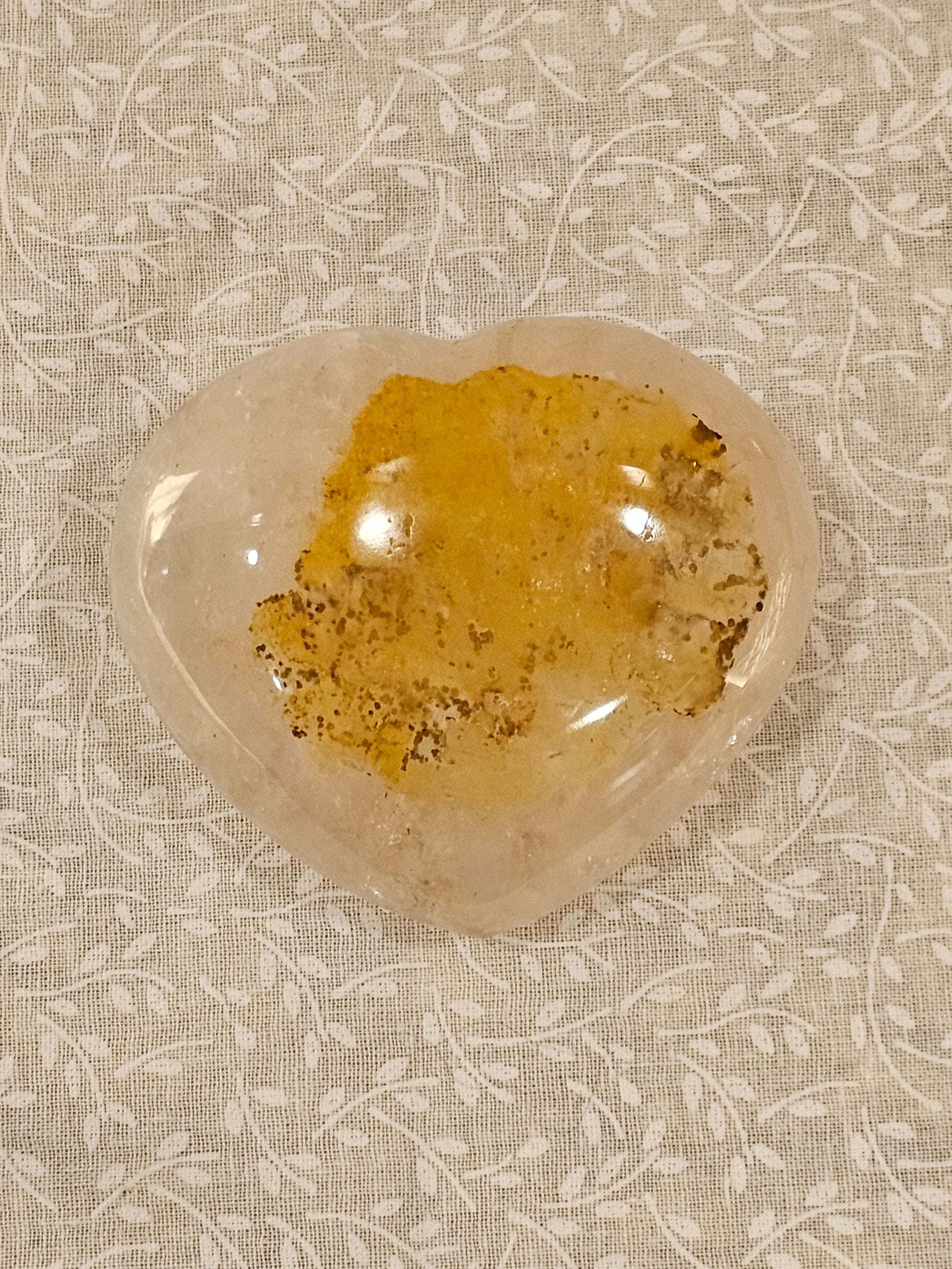 Golden Healer Crystal Heart