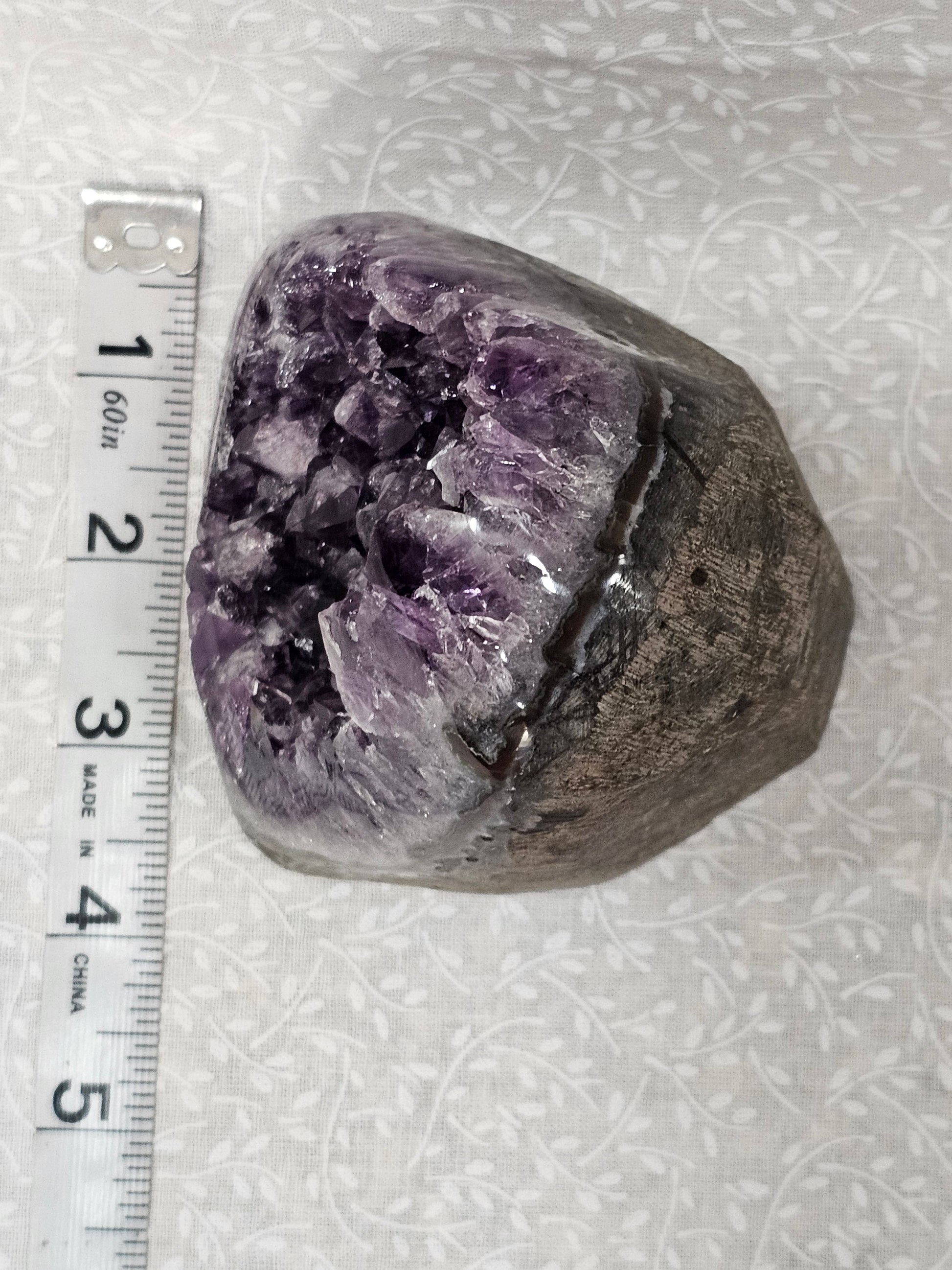 Amethyst Raw Crystal Cut Base
