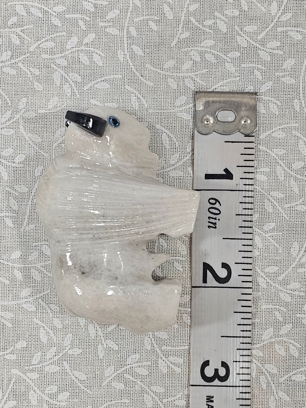 White Onyx Buffalo Crystal Figure 2.25 Inch