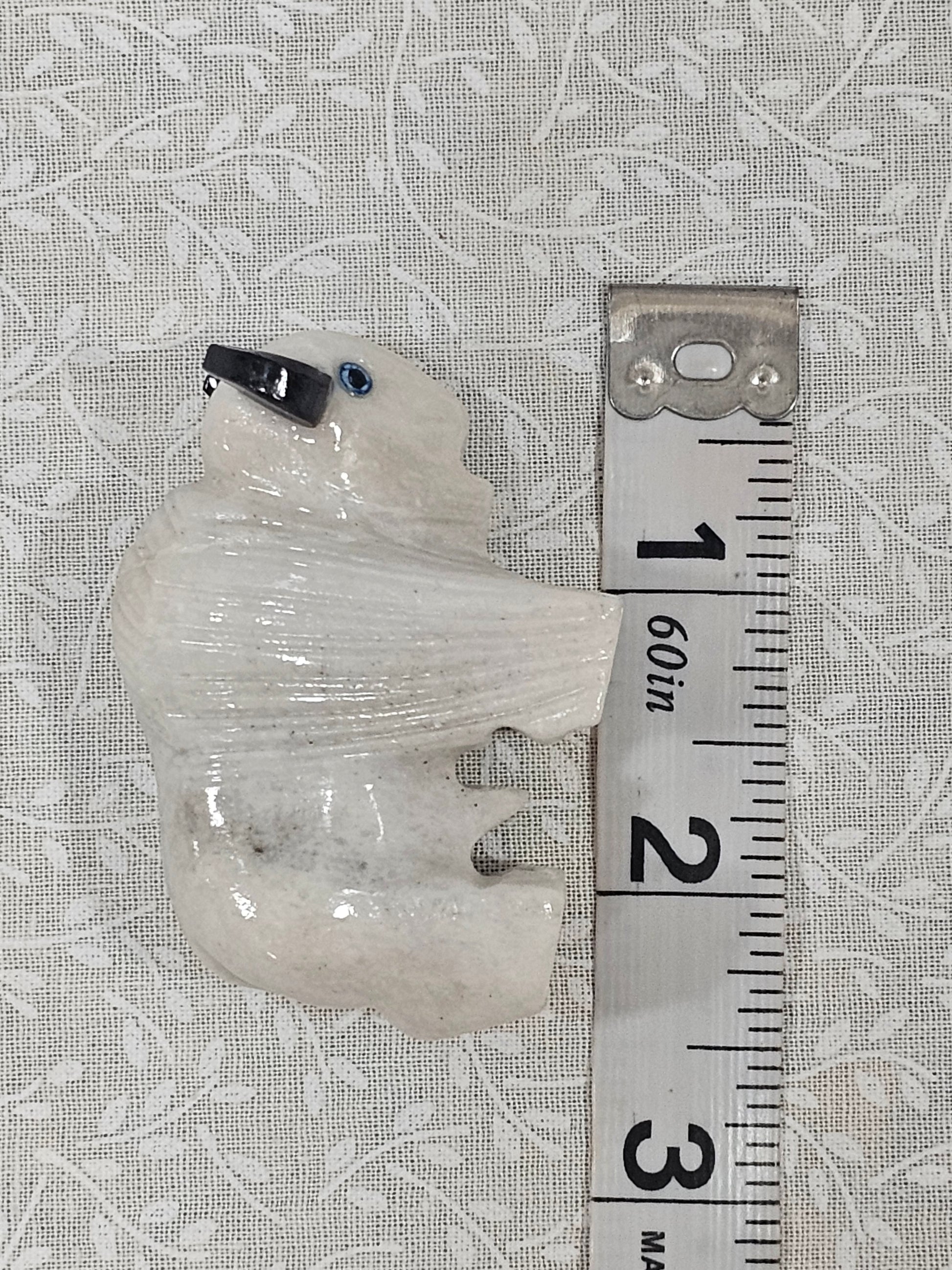 White Onyx Buffalo Crystal Figure 2.25 Inch