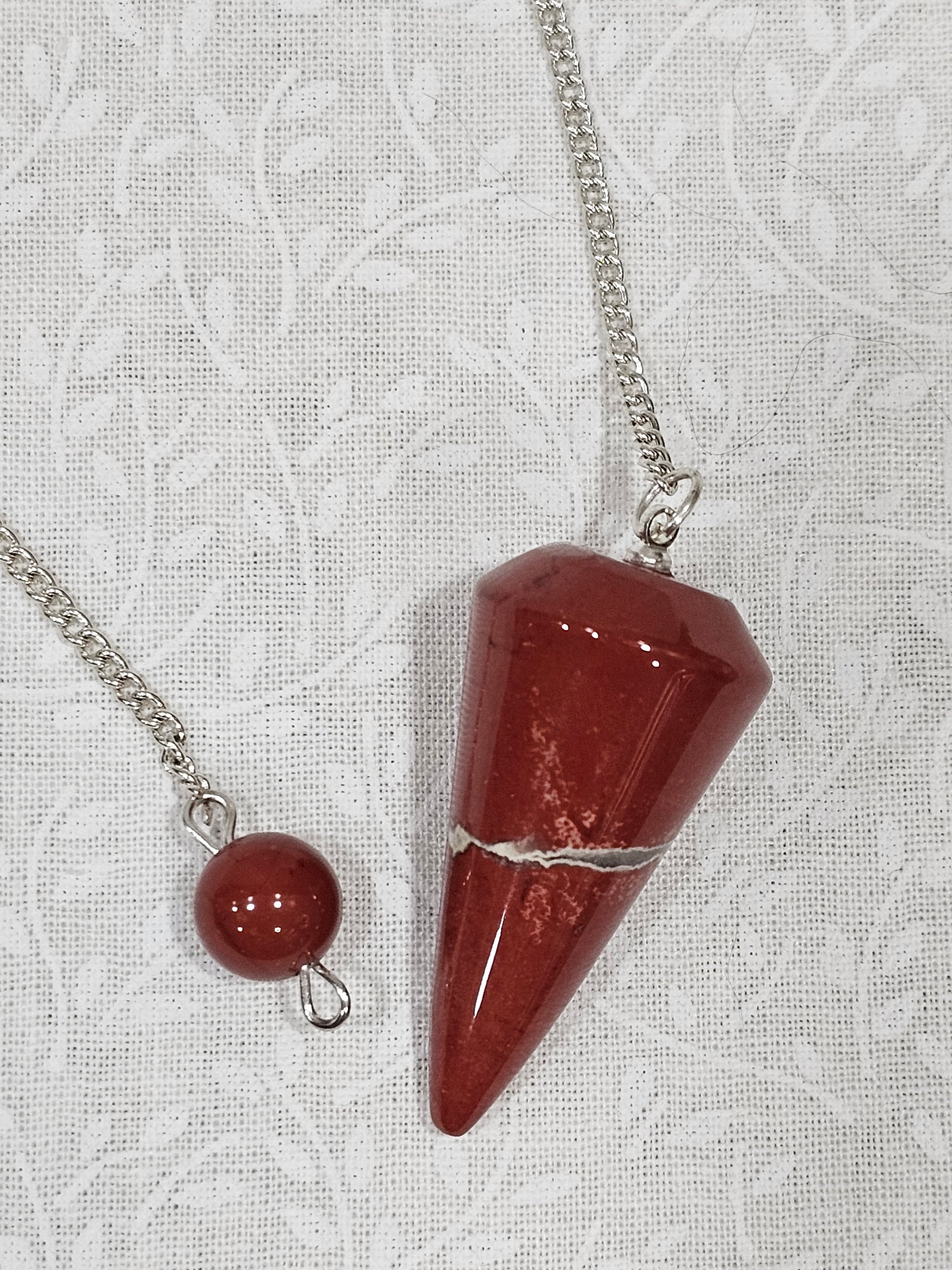 Red Jasper Crystal Pendulum