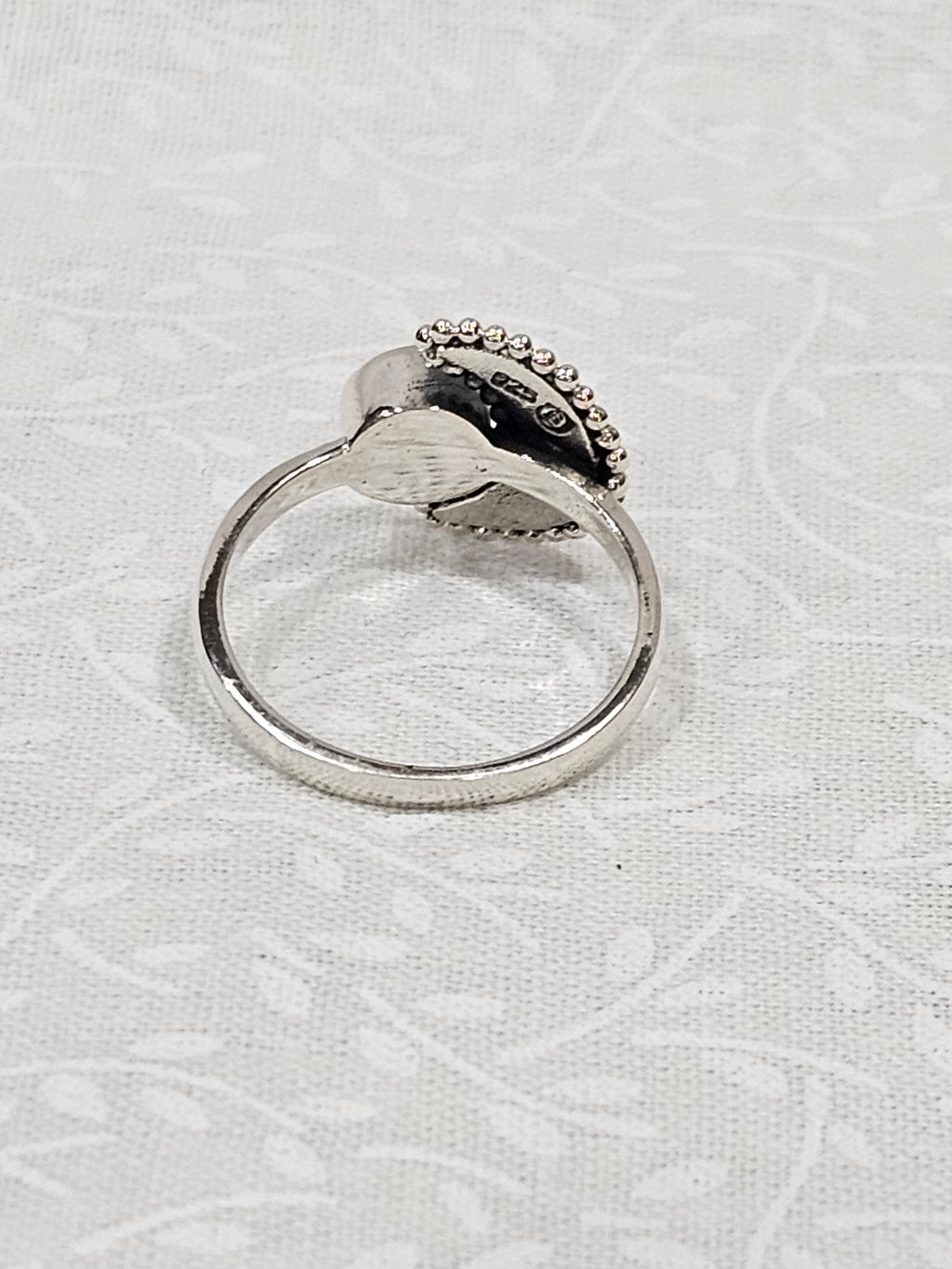 Sterling Silver Moonstone Gemstone Moon Ring 7.5