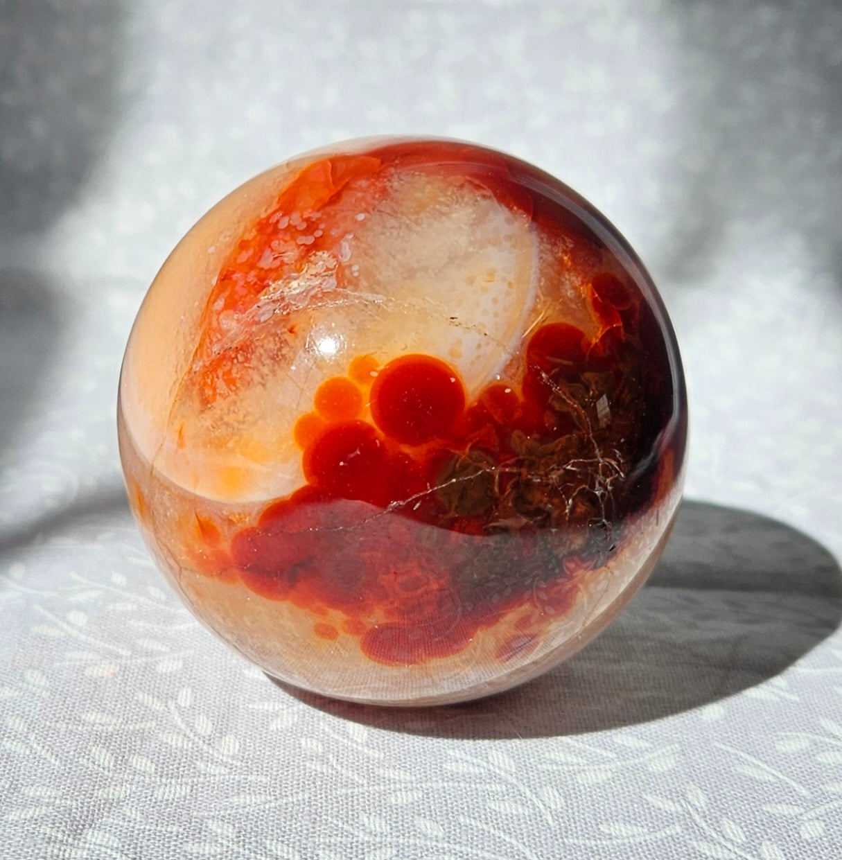 Carnelian Crystal Sphere