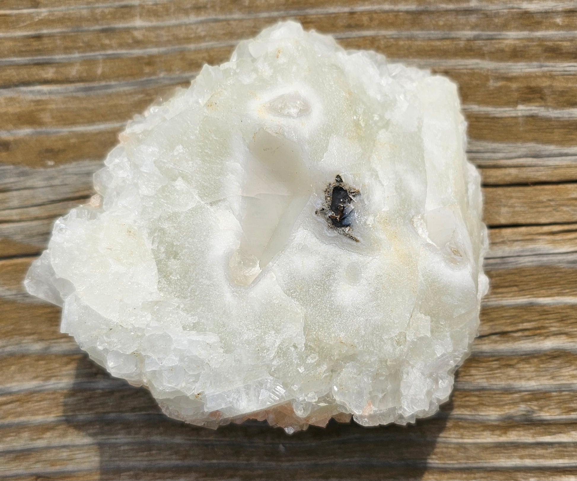 Apophyllite with Stillbite Raw Crystal Cluster