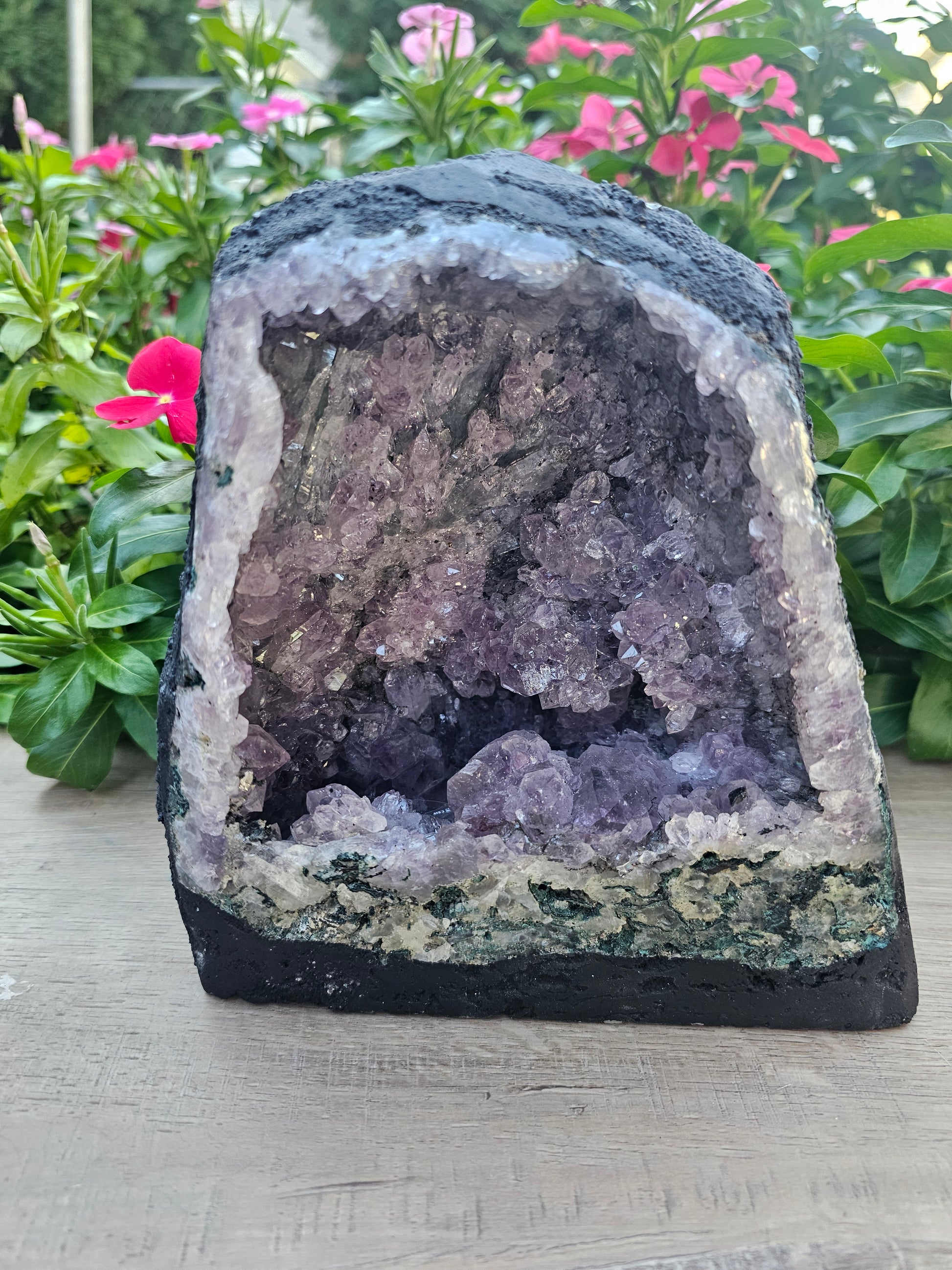 Amethyst Raw Crystal Cathedral - 7" Natural Purple Geode