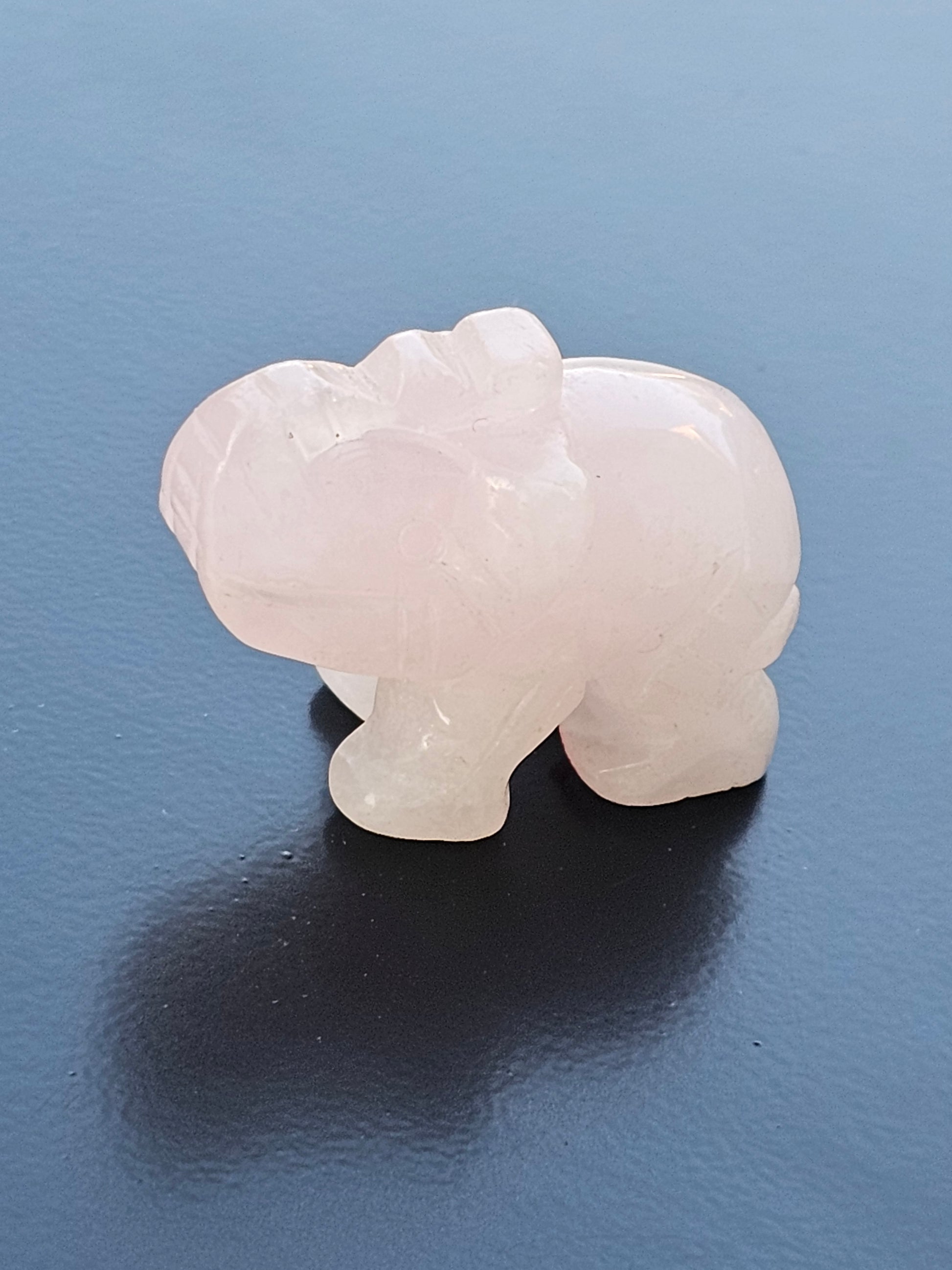 Rose Quartz Crystal Elephant
